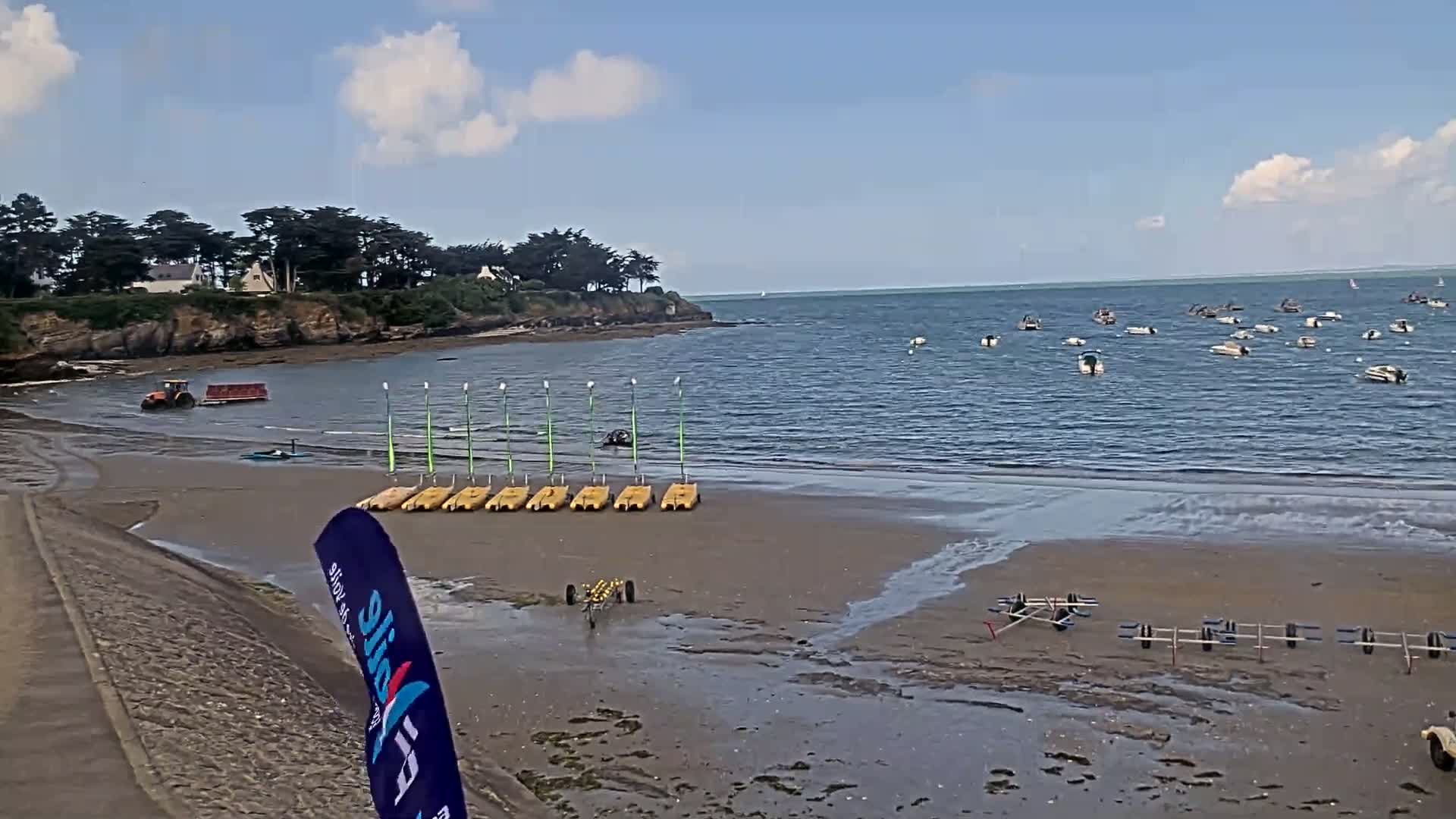Pénestin, Plage de Betahon Beach Live Cam - Vannes, Morbihan, Bretagne, France
