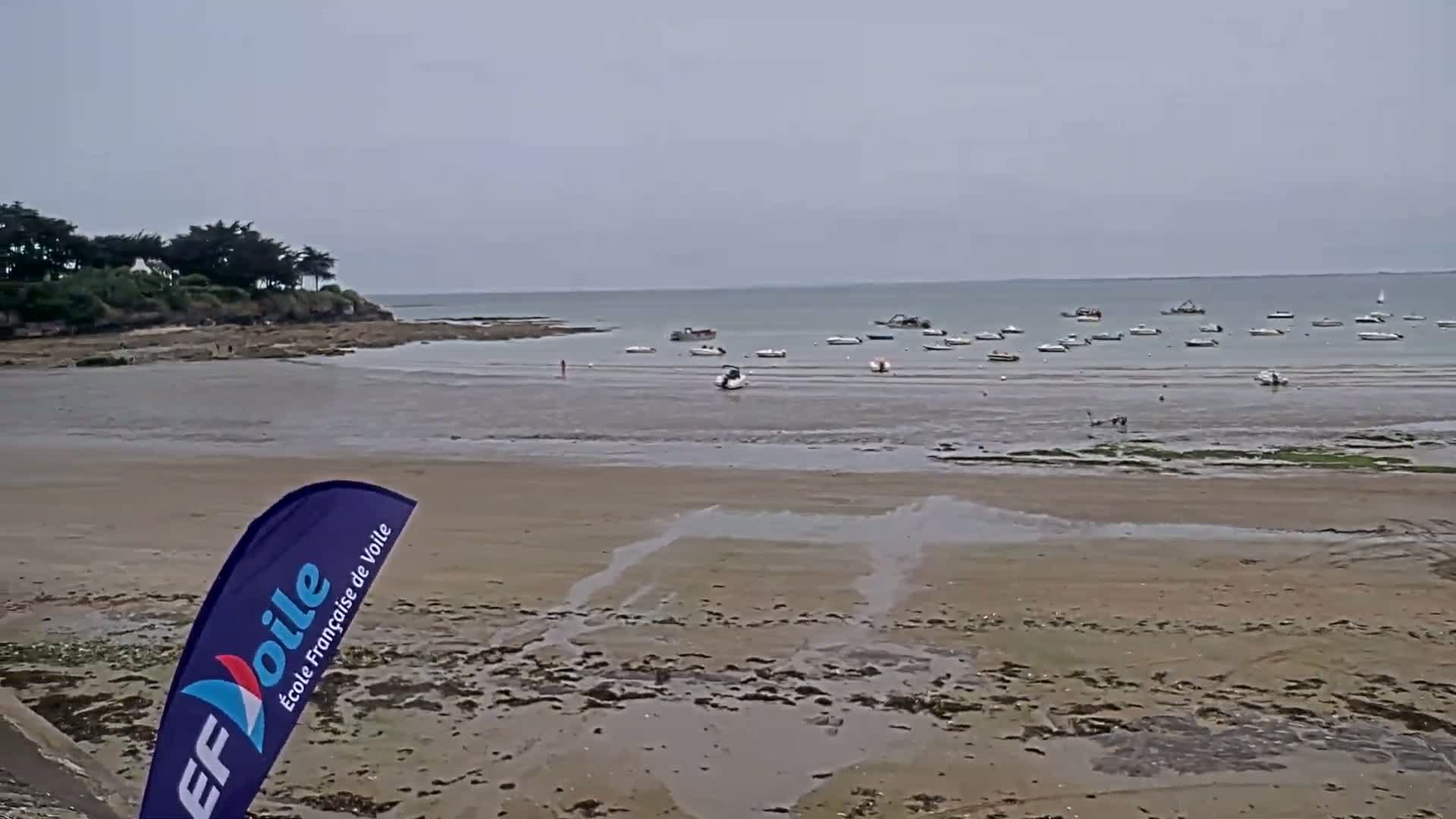 Pénestin, Plage de Betahon Beach Live Cam - Vannes, Morbihan, Bretagne, France