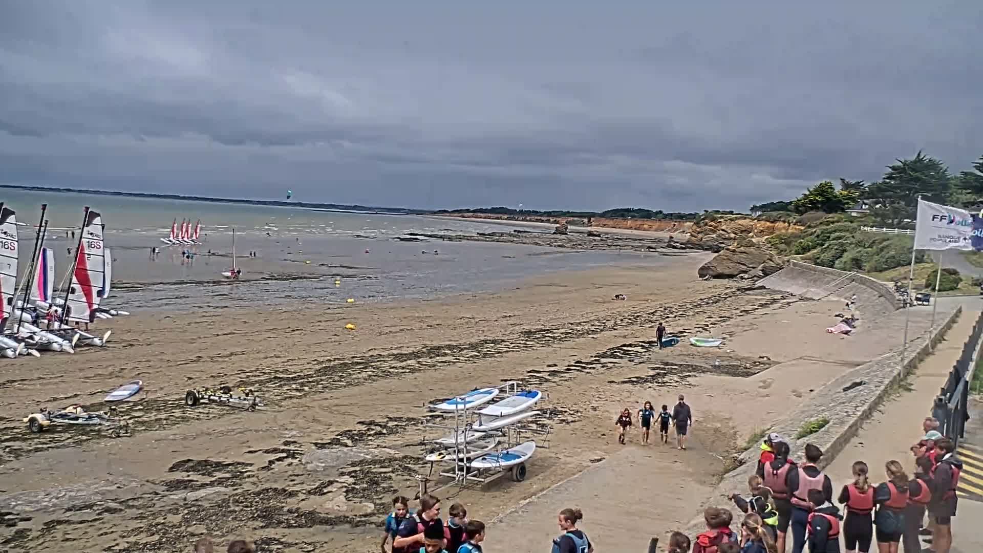 Pénestin, Plage de Betahon Beach Live Cam - Vannes, Morbihan, Bretagne, France