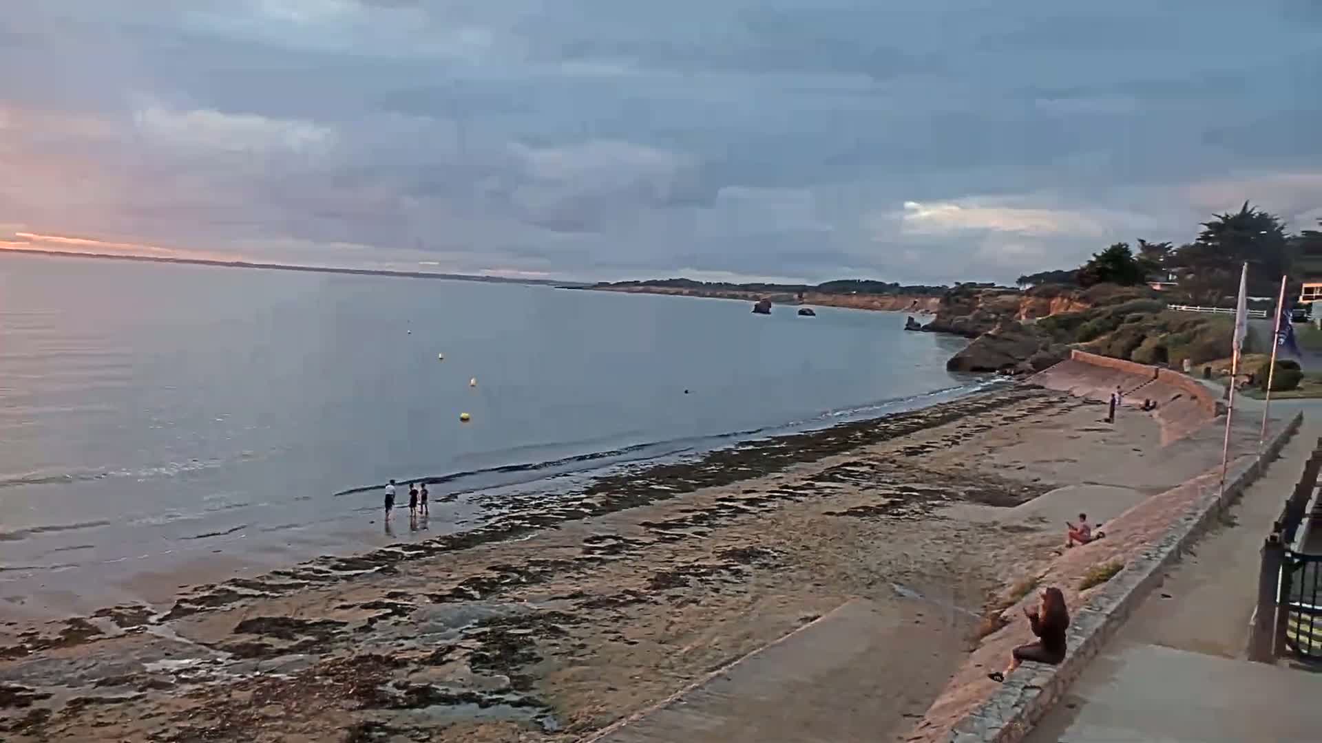 Pénestin, Plage de Betahon Beach Live Cam - Vannes, Morbihan, Bretagne, France