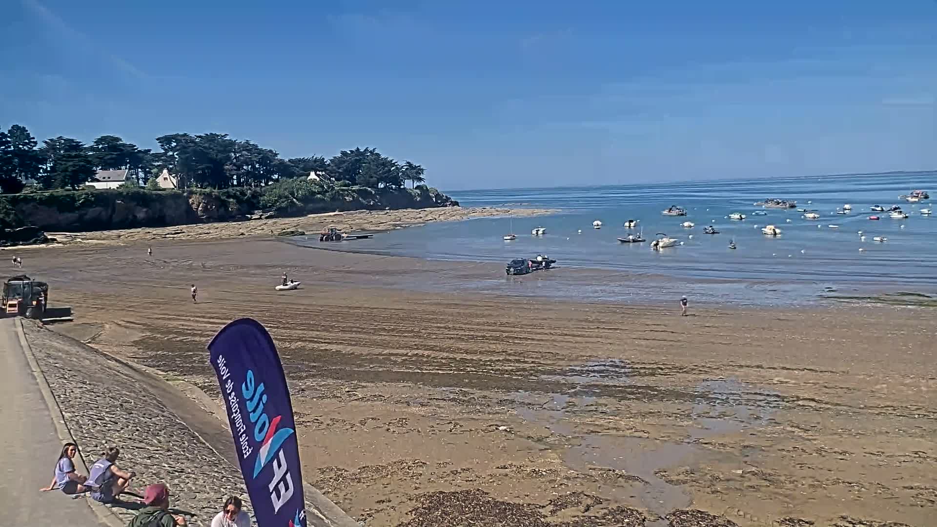 Pénestin, Plage de Betahon Beach Live Cam - Vannes, Morbihan, Bretagne, France