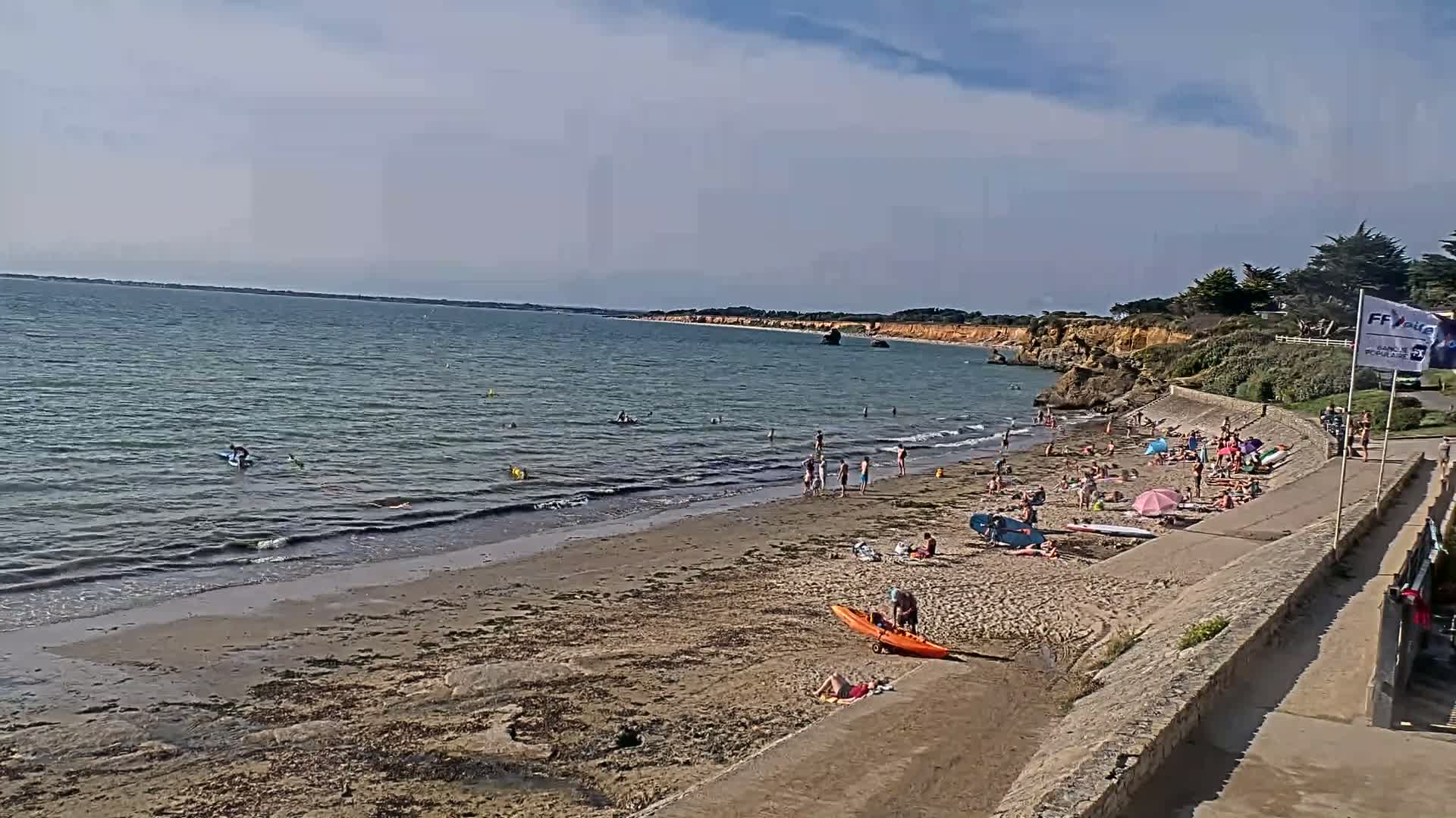 Pénestin, Plage de Betahon Beach Live Cam - Vannes, Morbihan, Bretagne, France