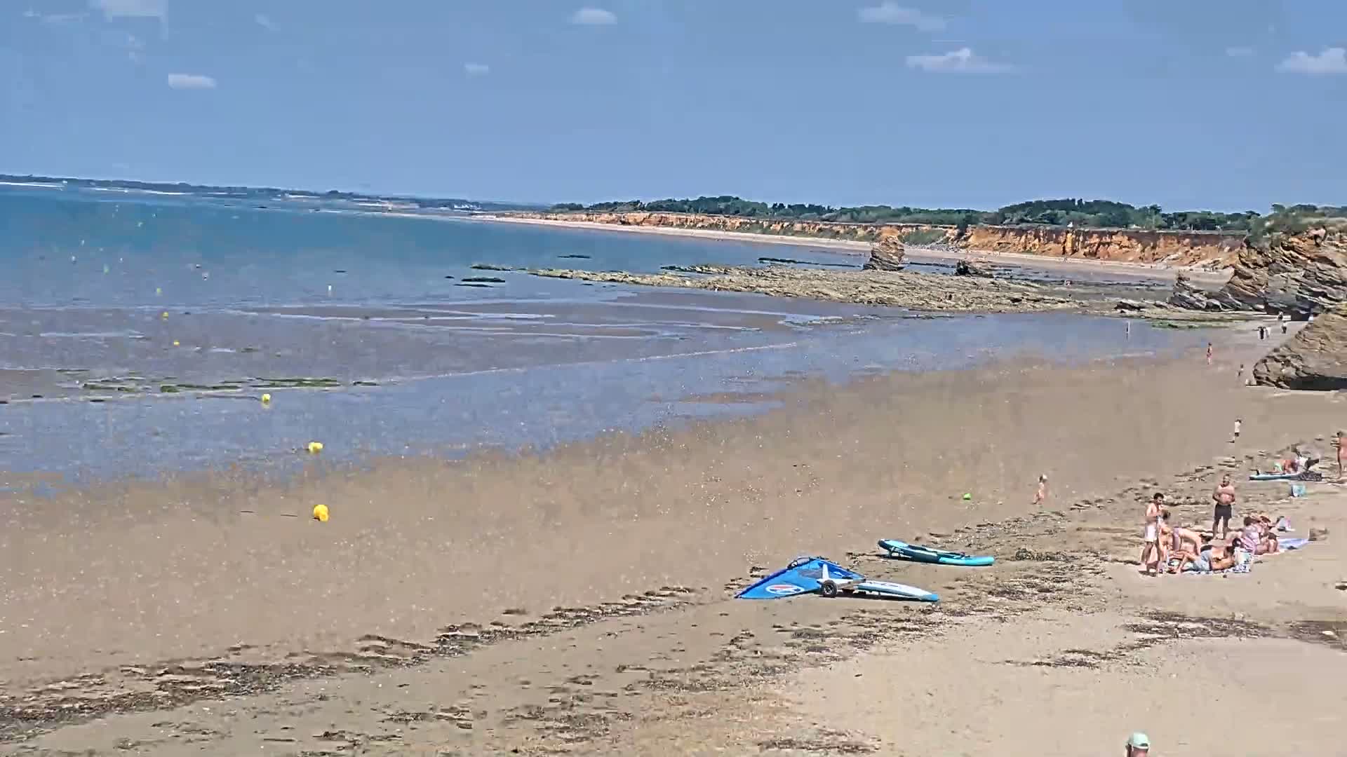 Pénestin, Plage de Betahon Beach Live Cam - Vannes, Morbihan, Bretagne, France