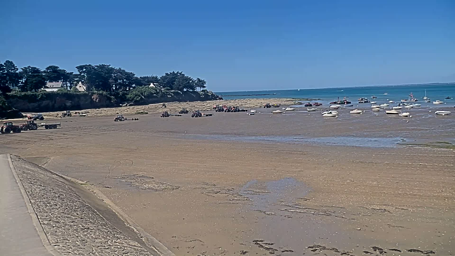 Pénestin, Plage de Betahon Beach Live Cam - Vannes, Morbihan, Bretagne, France