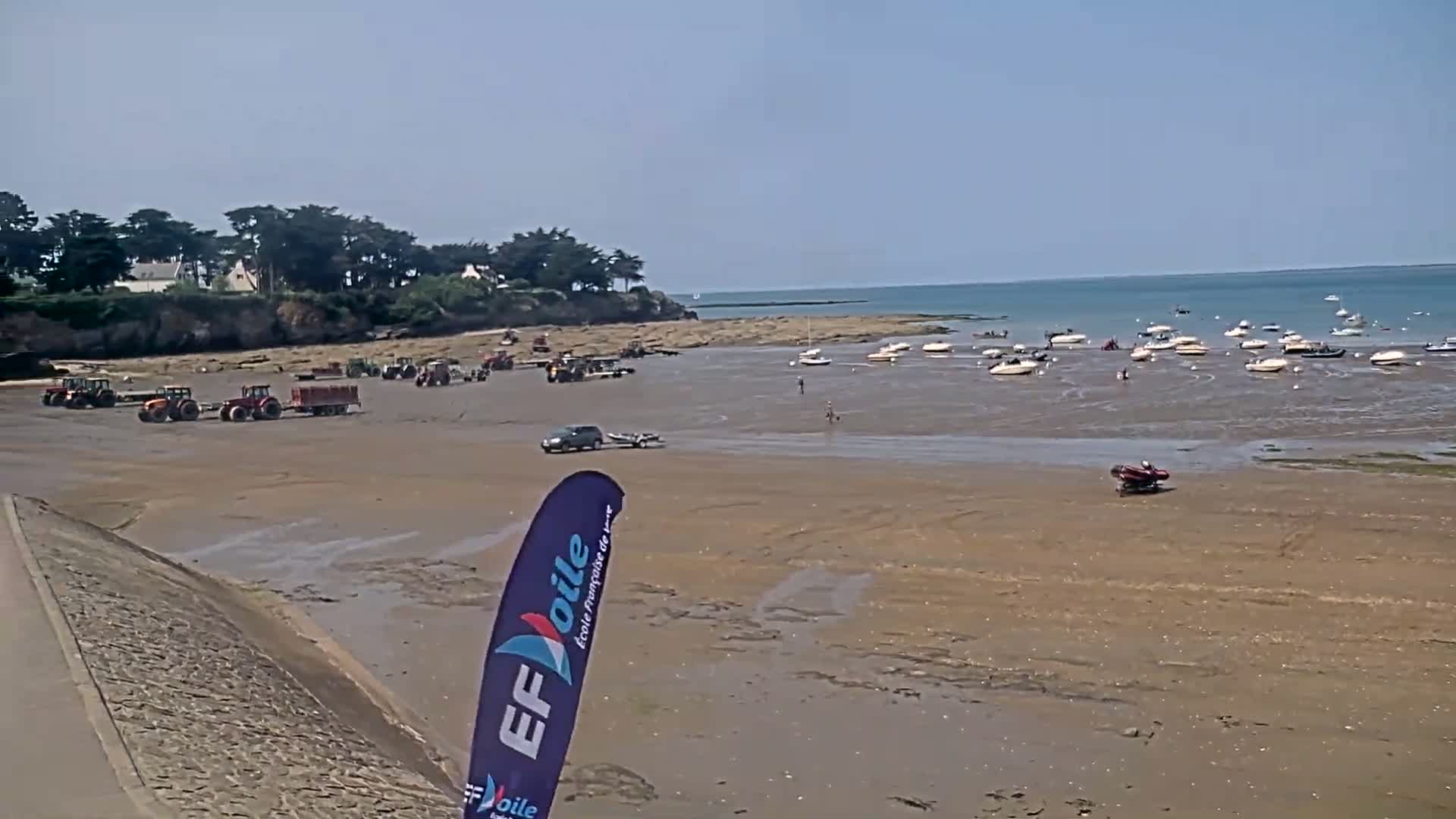 Pénestin, Plage de Betahon Beach Live Cam - Vannes, Morbihan, Bretagne, France