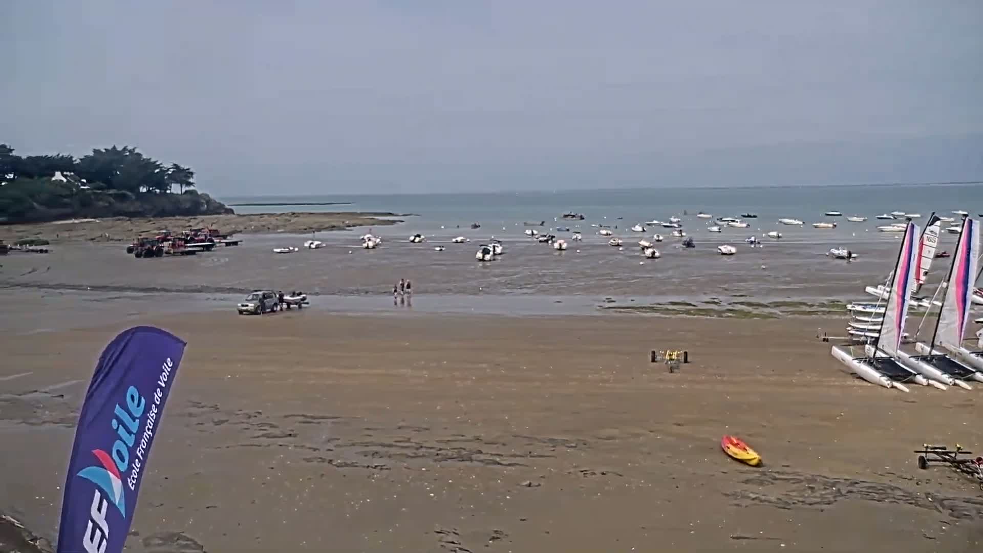 Pénestin, Plage de Betahon Beach Live Cam - Vannes, Morbihan, Bretagne, France