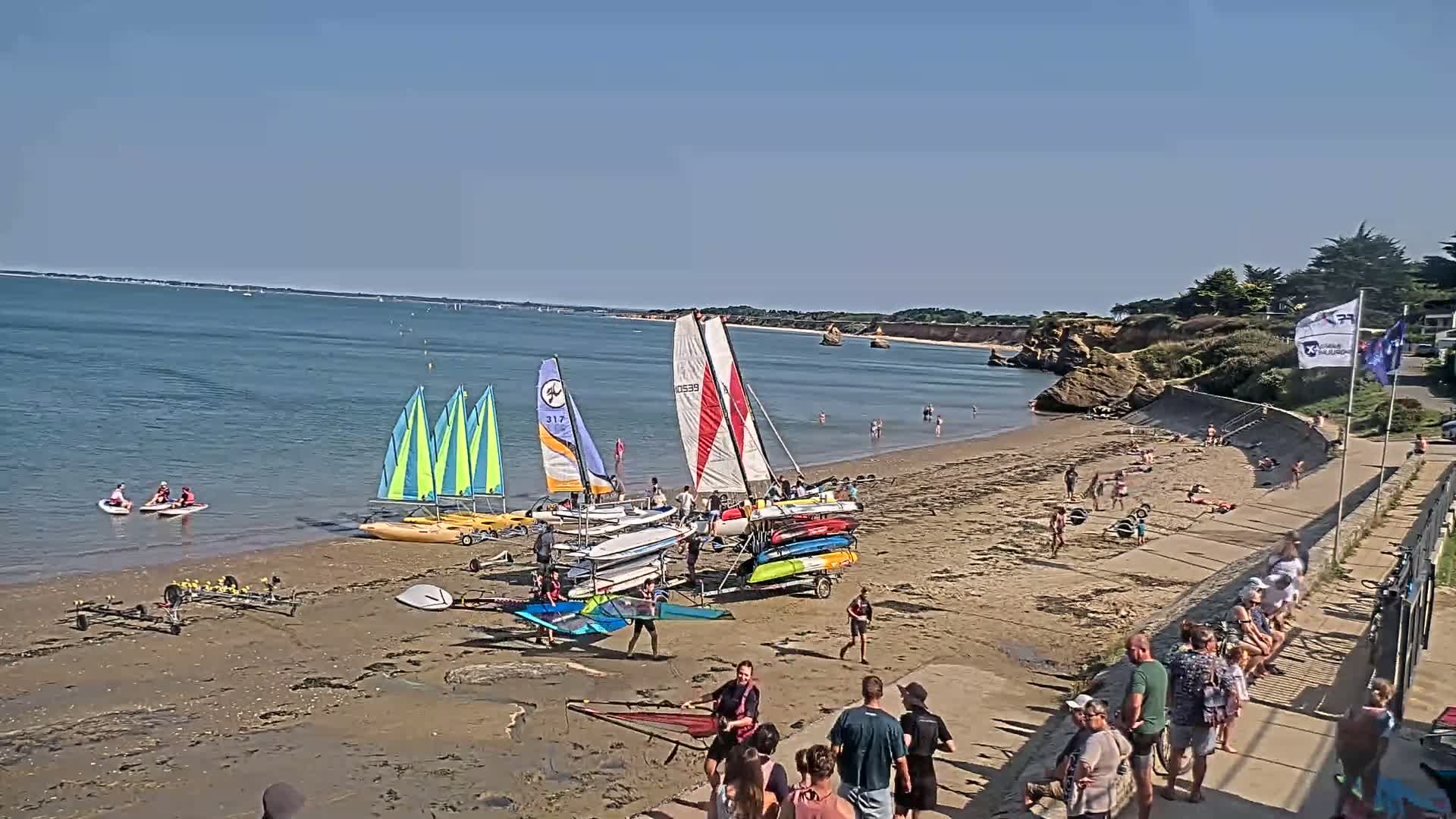 Pénestin, Plage de Betahon Beach Live Cam - Vannes, Morbihan, Bretagne, France