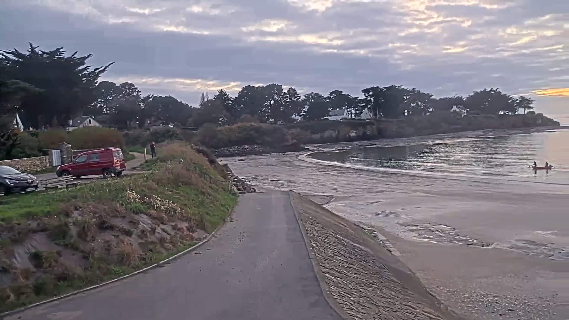 Pénestin, Plage de Betahon Beach Live Cam - Vannes, Morbihan, Bretagne, France