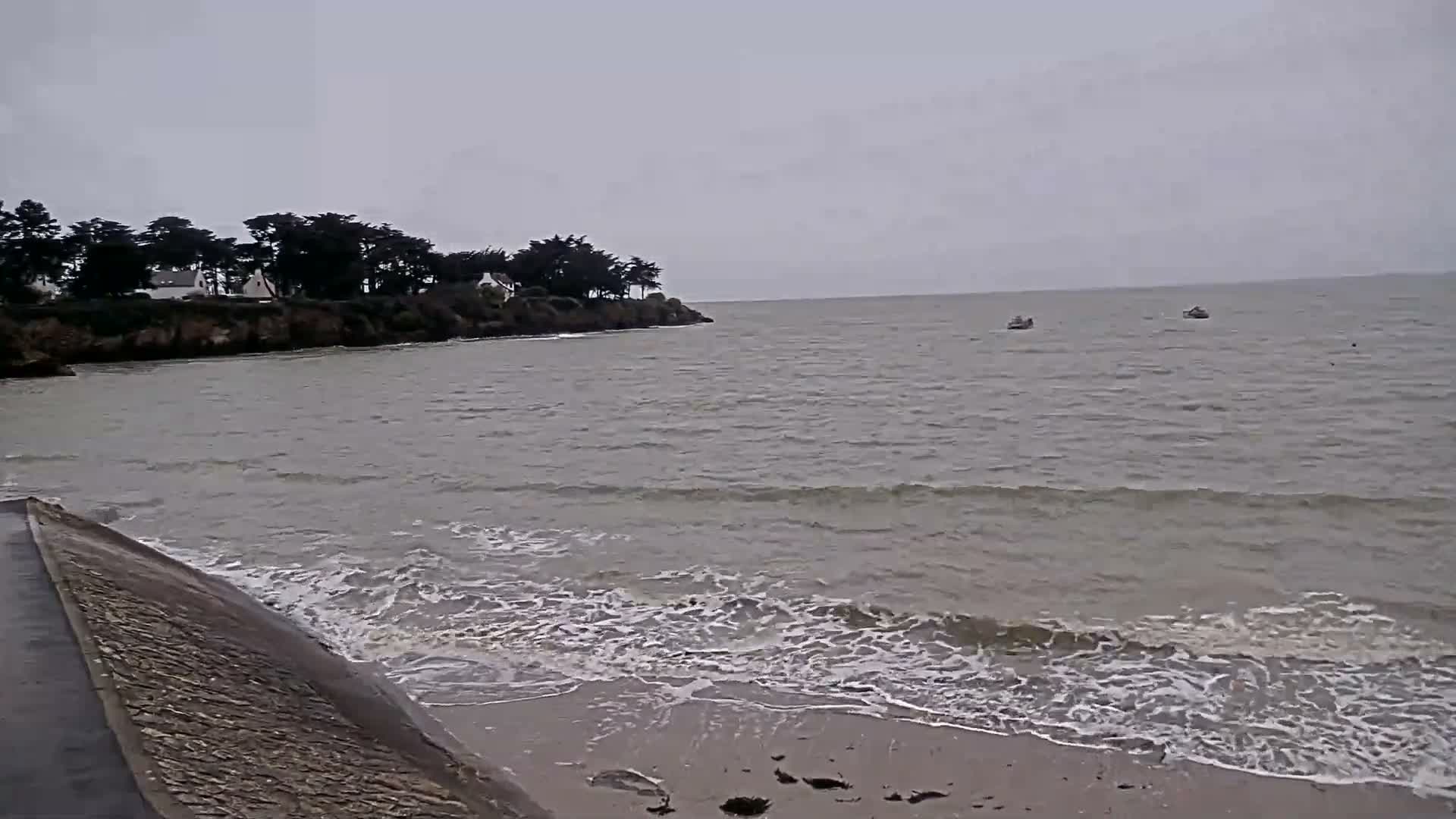 Pénestin, Plage de Betahon Beach Live Cam - Vannes, Morbihan, Bretagne, France