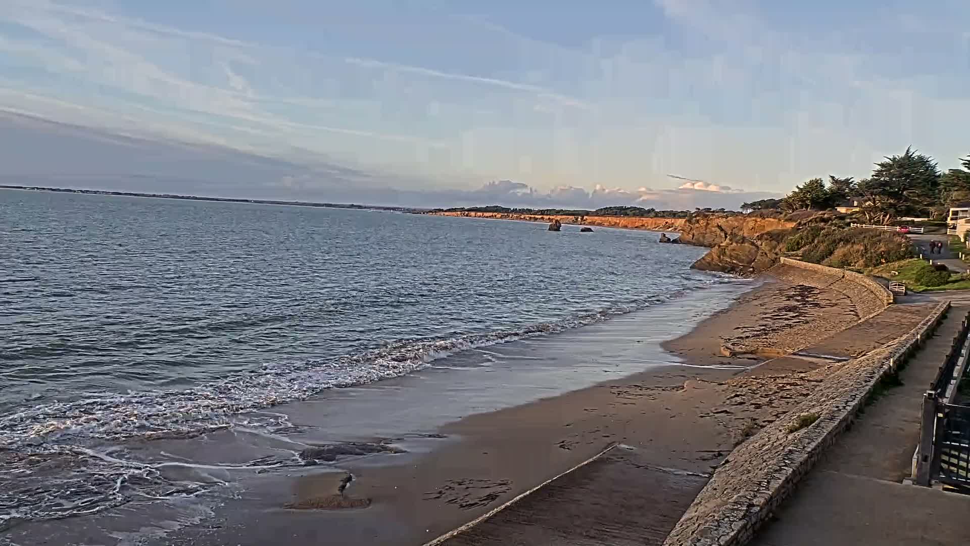 Pénestin, Plage de Betahon Beach Live Cam - Vannes, Morbihan, Bretagne, France