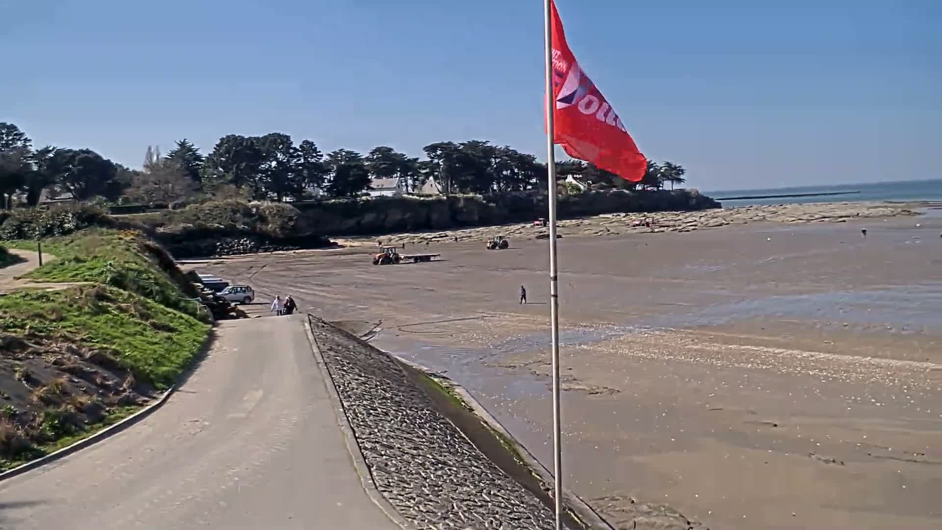 Pénestin, Plage de Betahon Beach Live Cam - Vannes, Morbihan, Bretagne, France