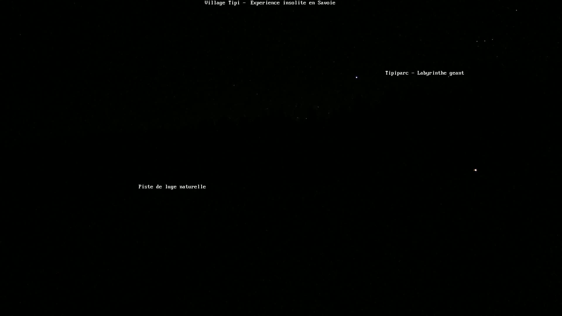 A nighttime scene shows a dark sky speckled with stars.