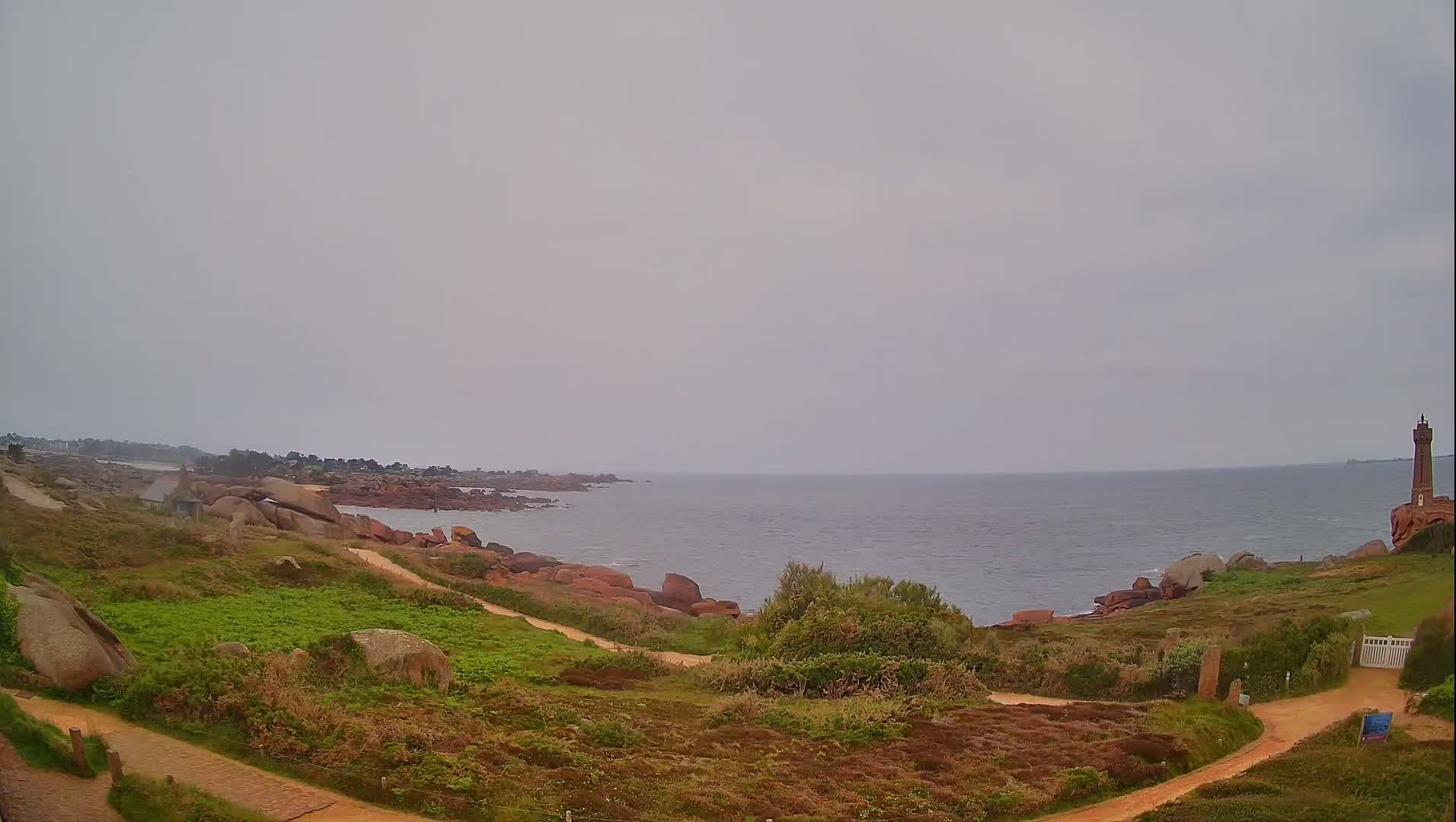 Perros-Guirec - Le Sentier des Douaniers Trekking( The Custom Path ) Live Cam -  Lannion, Cotes-d'Armor, Bretagne, France