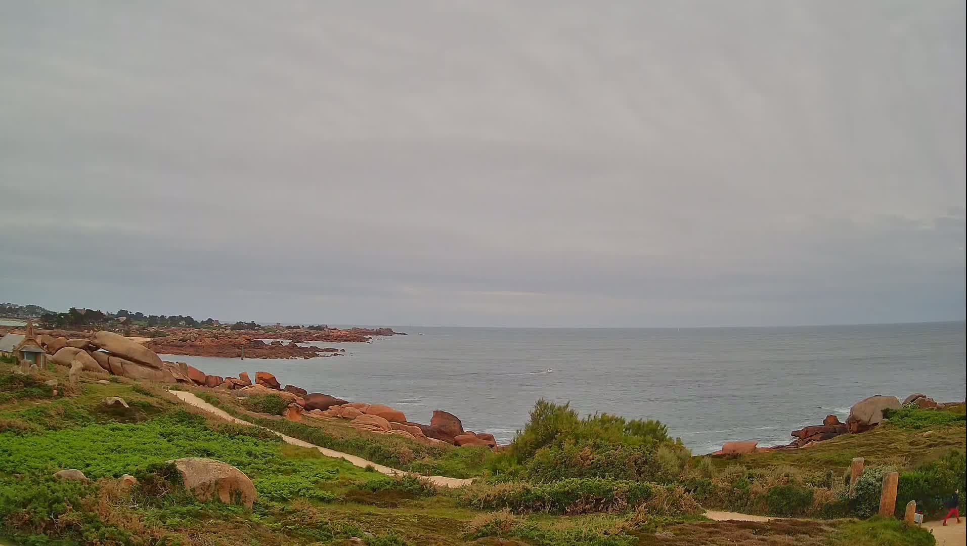 Perros-Guirec - Le Sentier des Douaniers Trekking( The Custom Path ) Live Cam -  Lannion, Cotes-d'Armor, Bretagne, France