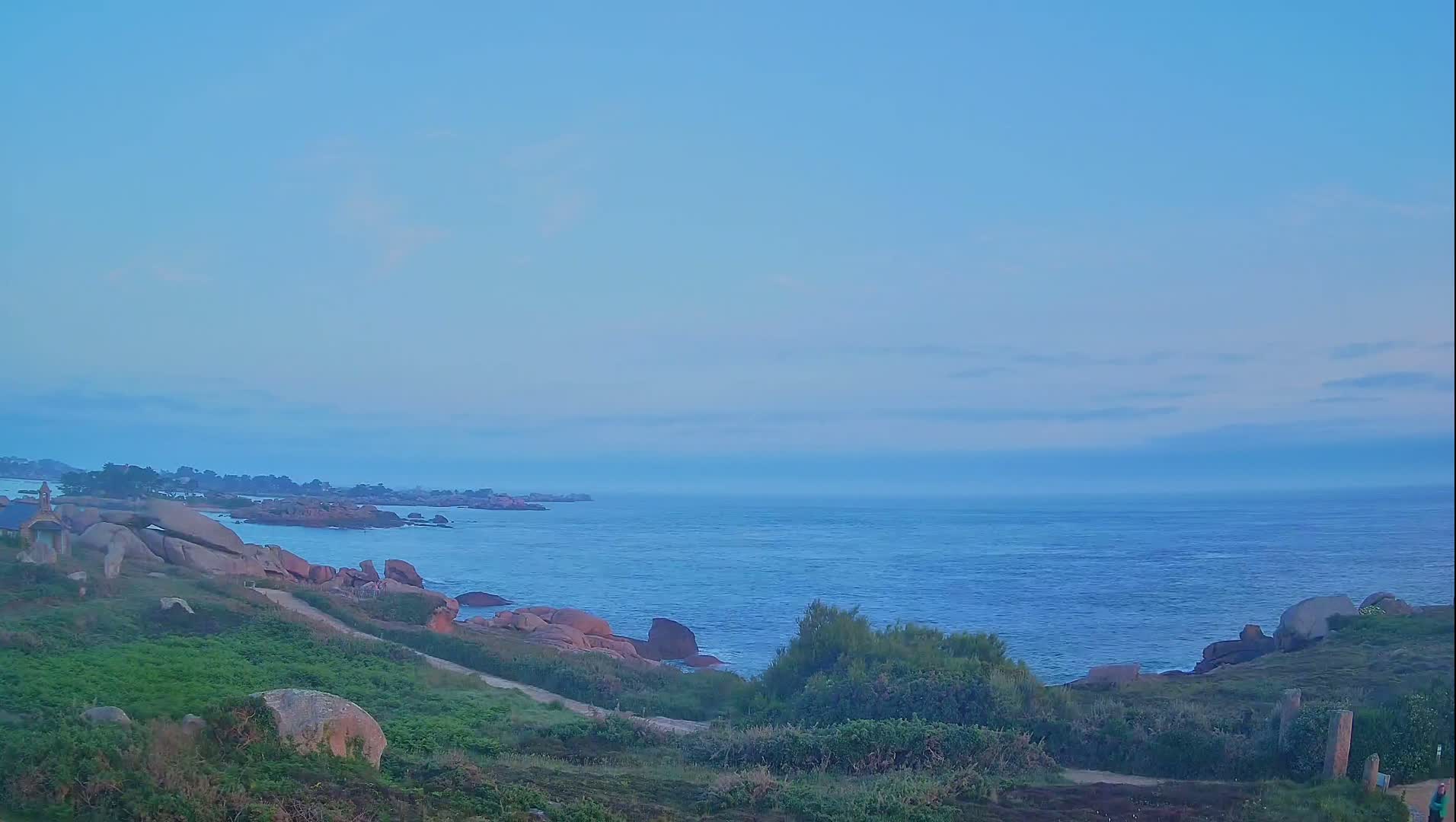 Perros-Guirec - Le Sentier des Douaniers Trekking( The Custom Path ) Live Cam -  Lannion, Cotes-d'Armor, Bretagne, France
