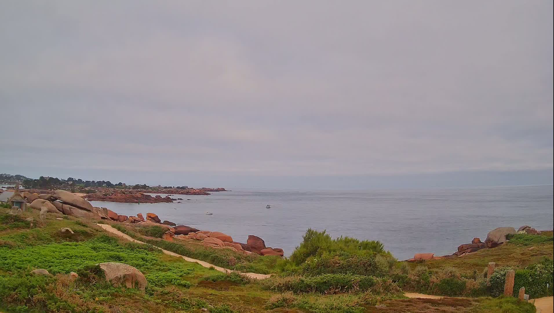 Perros-Guirec - Le Sentier des Douaniers Trekking( The Custom Path ) Live Cam -  Lannion, Cotes-d'Armor, Bretagne, France