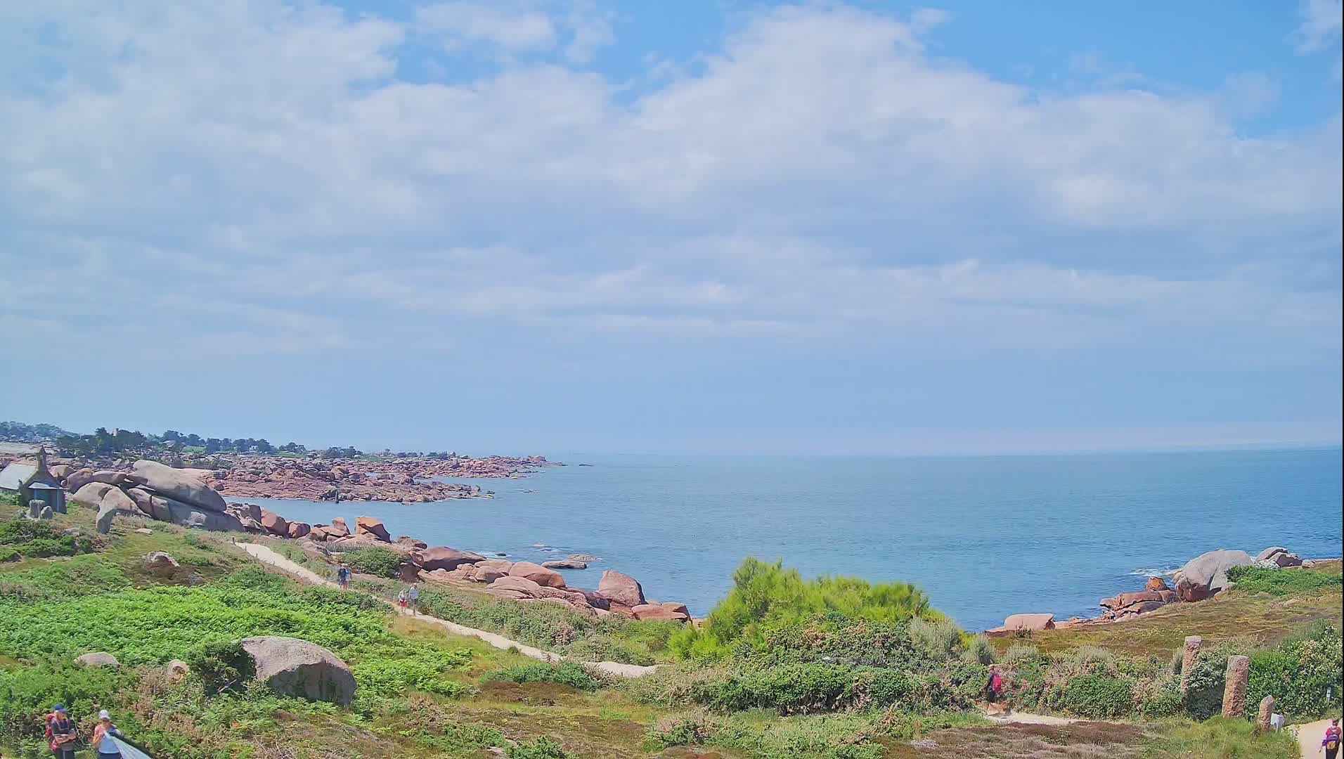 Perros-Guirec - Le Sentier des Douaniers Trekking( The Custom Path ) Live Cam -  Lannion, Cotes-d'Armor, Bretagne, France