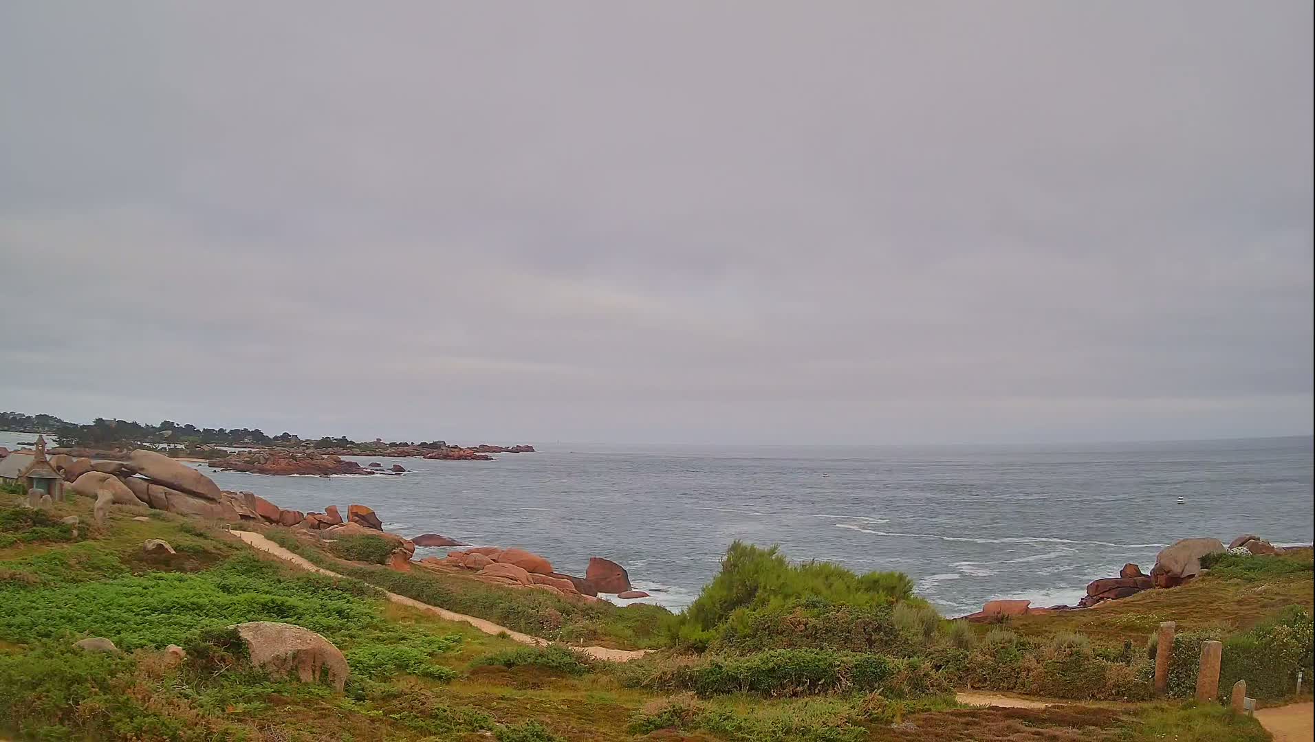 Perros-Guirec - Le Sentier des Douaniers Trekking( The Custom Path ) Live Cam -  Lannion, Cotes-d'Armor, Bretagne, France