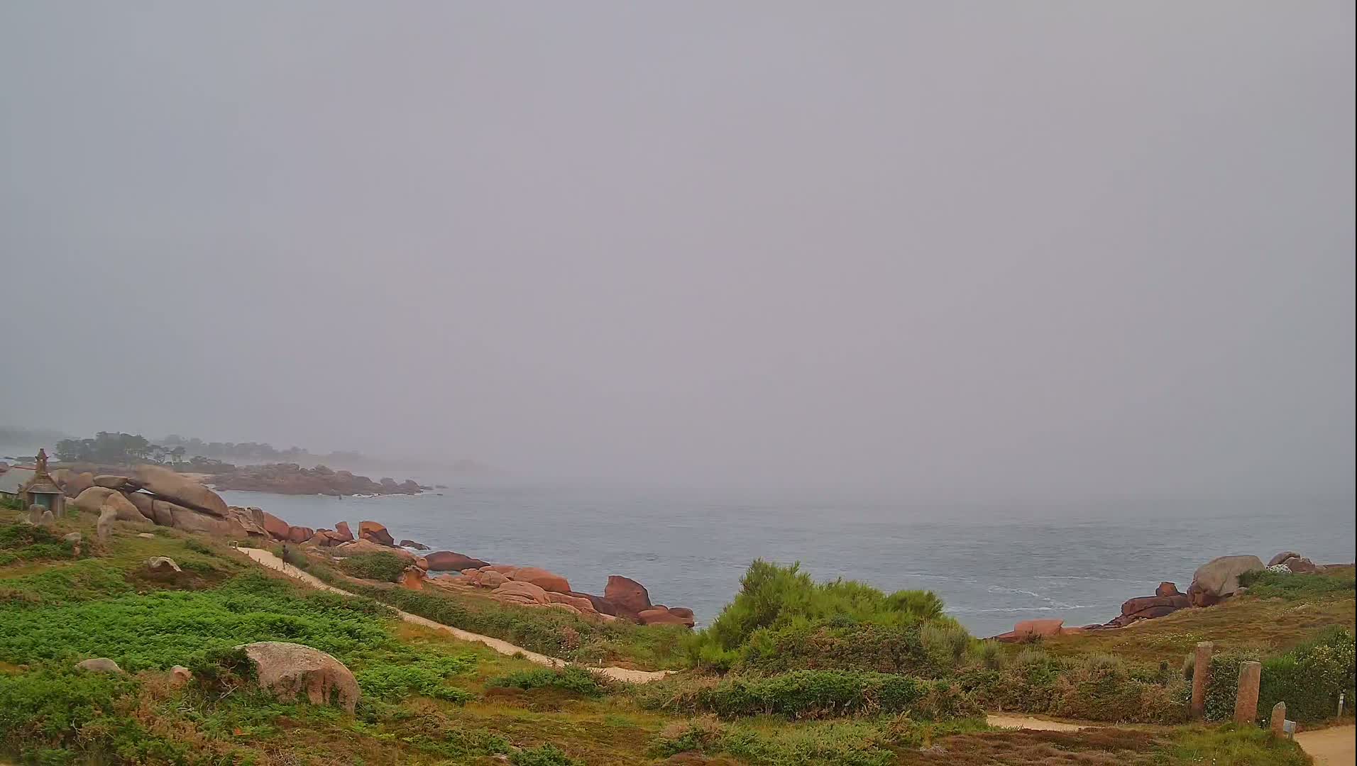 Perros-Guirec - Le Sentier des Douaniers Trekking( The Custom Path ) Live Cam -  Lannion, Cotes-d'Armor, Bretagne, France