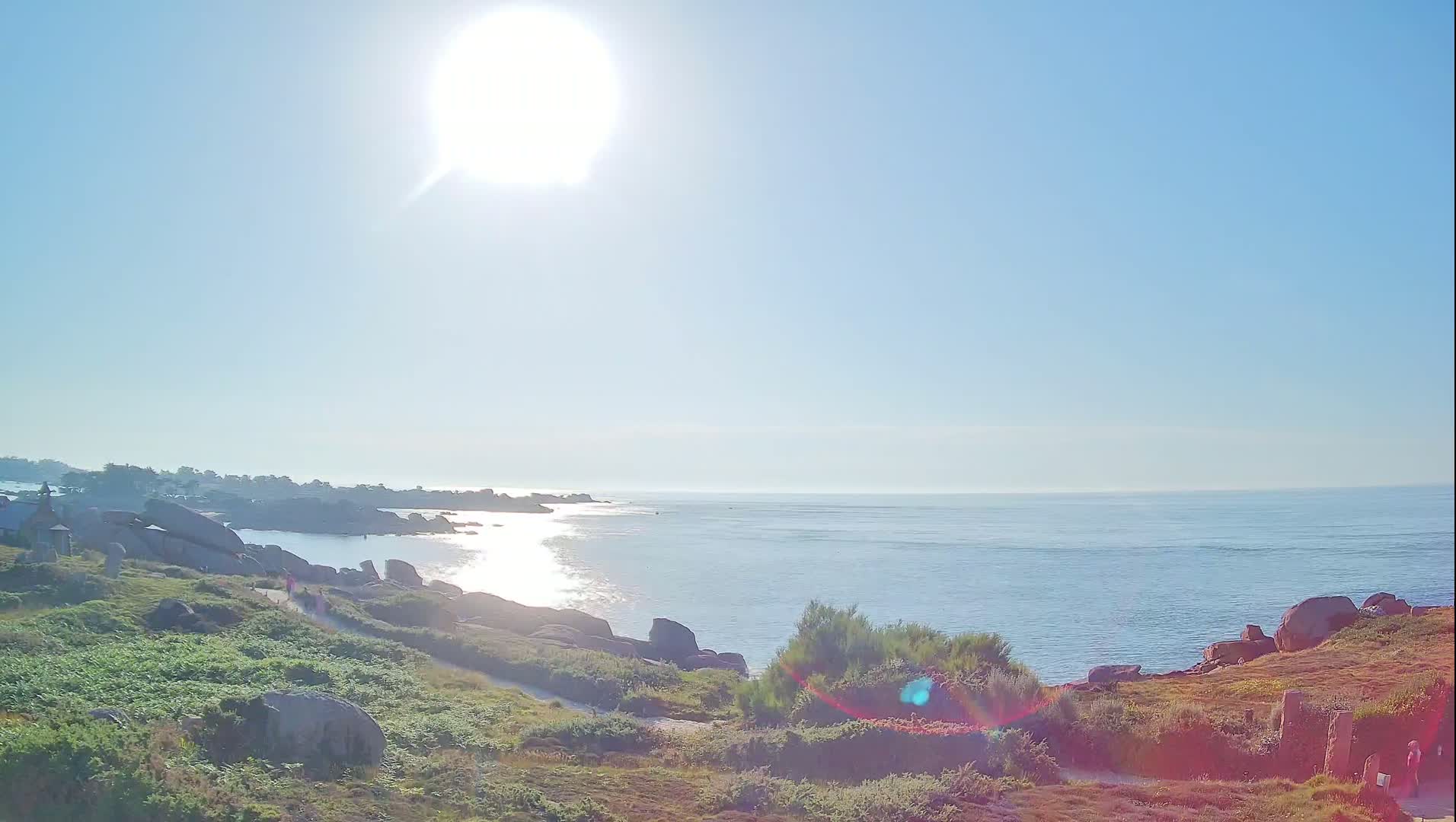 Perros-Guirec - Le Sentier des Douaniers Trekking( The Custom Path ) Live Cam -  Lannion, Cotes-d'Armor, Bretagne, France