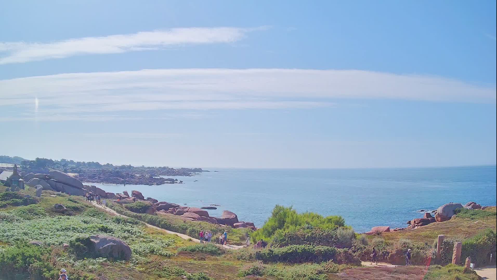 Perros-Guirec - Le Sentier des Douaniers Trekking( The Custom Path ) Live Cam -  Lannion, Cotes-d'Armor, Bretagne, France