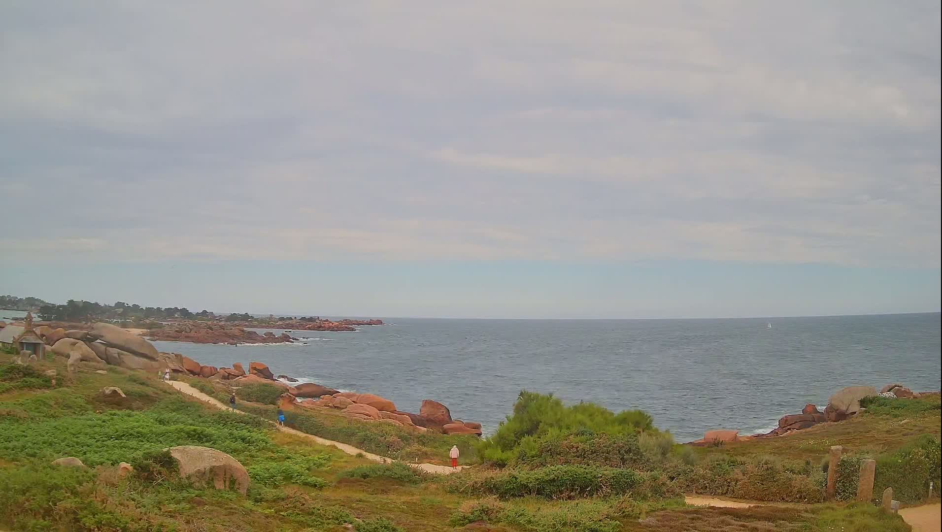 Perros-Guirec - Le Sentier des Douaniers Trekking( The Custom Path ) Live Cam -  Lannion, Cotes-d'Armor, Bretagne, France