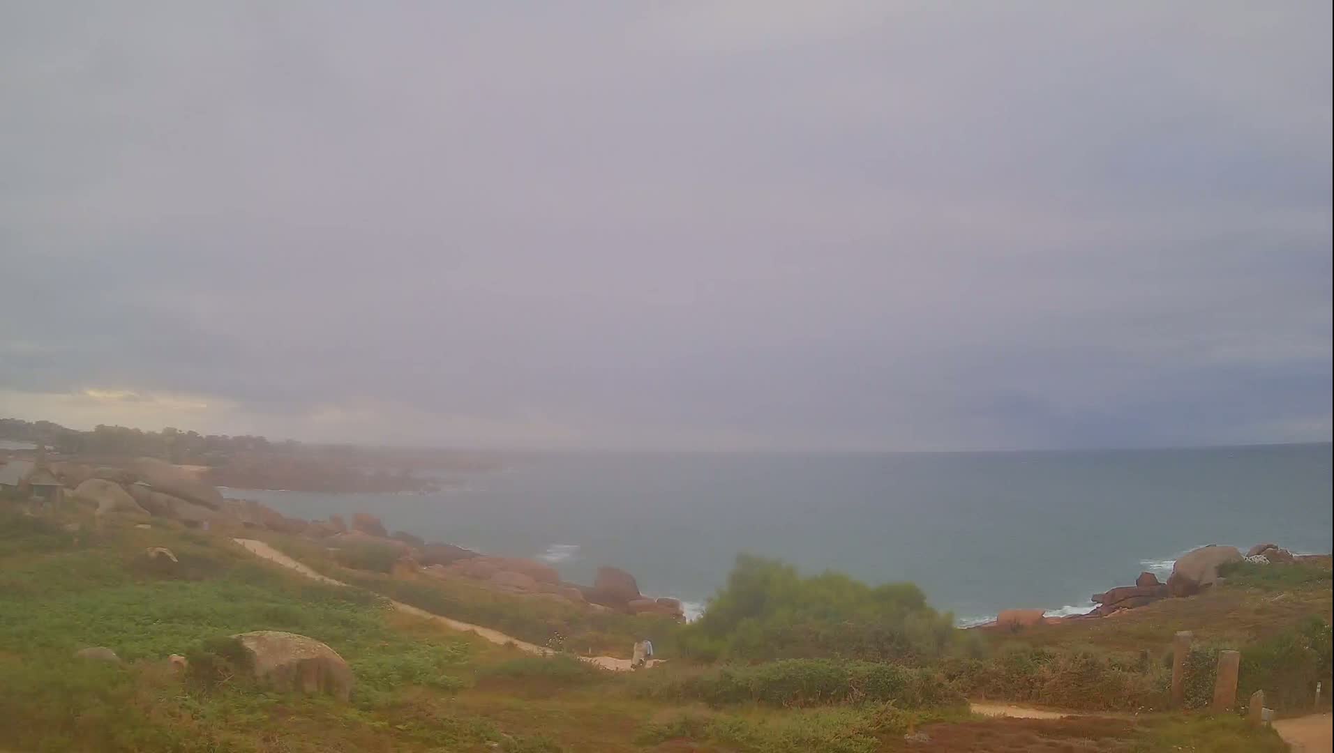 Perros-Guirec - Le Sentier des Douaniers Trekking( The Custom Path ) Live Cam -  Lannion, Cotes-d'Armor, Bretagne, France