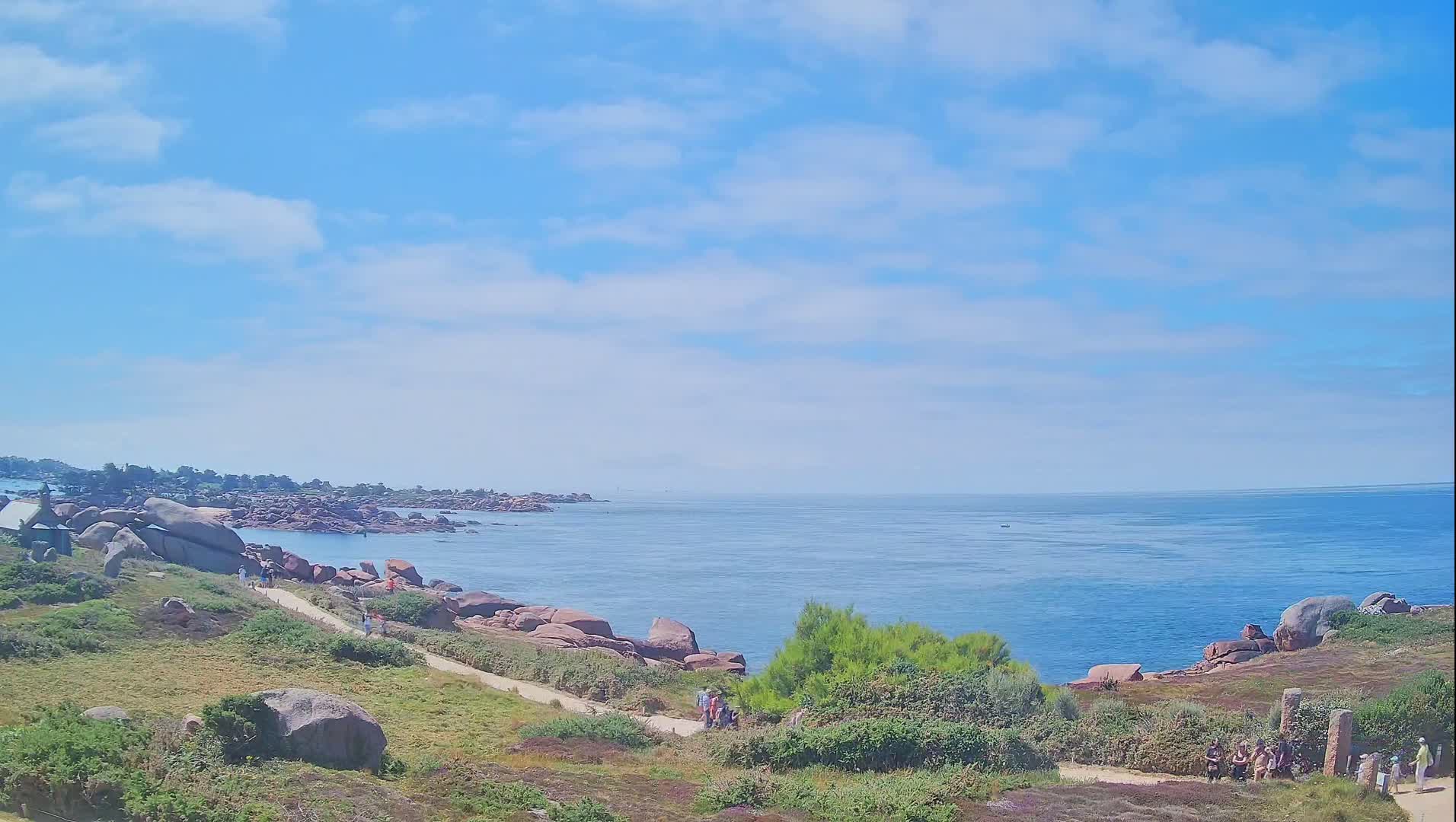 Perros-Guirec - Le Sentier des Douaniers Trekking( The Custom Path ) Live Cam -  Lannion, Cotes-d'Armor, Bretagne, France