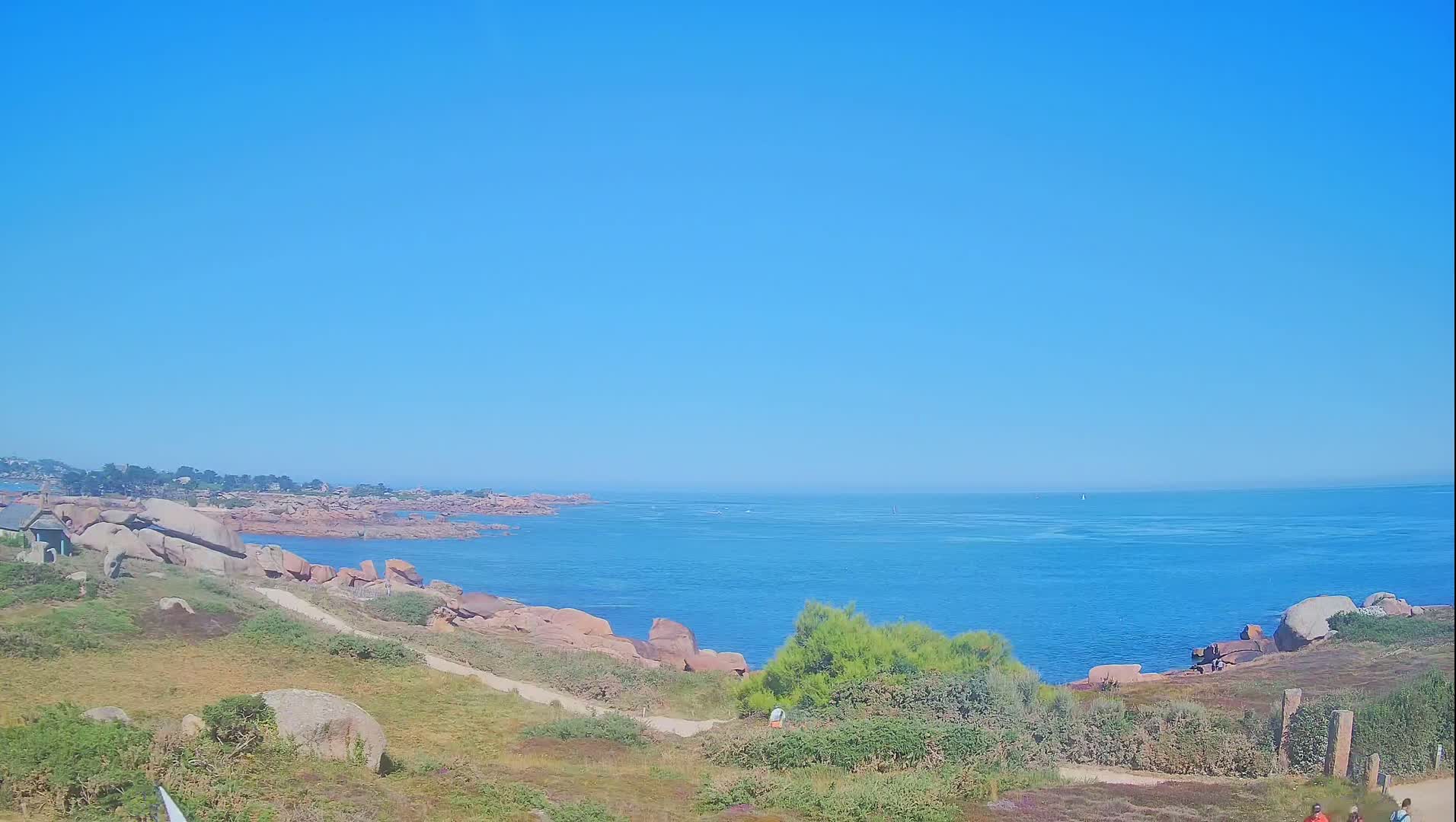 Perros-Guirec - Le Sentier des Douaniers Trekking( The Custom Path ) Live Cam -  Lannion, Cotes-d'Armor, Bretagne, France