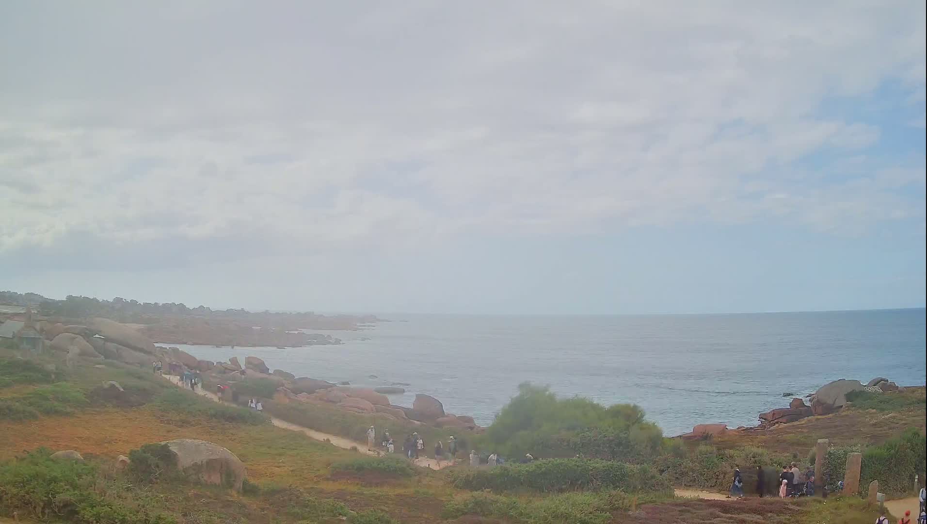 Perros-Guirec - Le Sentier des Douaniers Trekking( The Custom Path ) Live Cam -  Lannion, Cotes-d'Armor, Bretagne, France