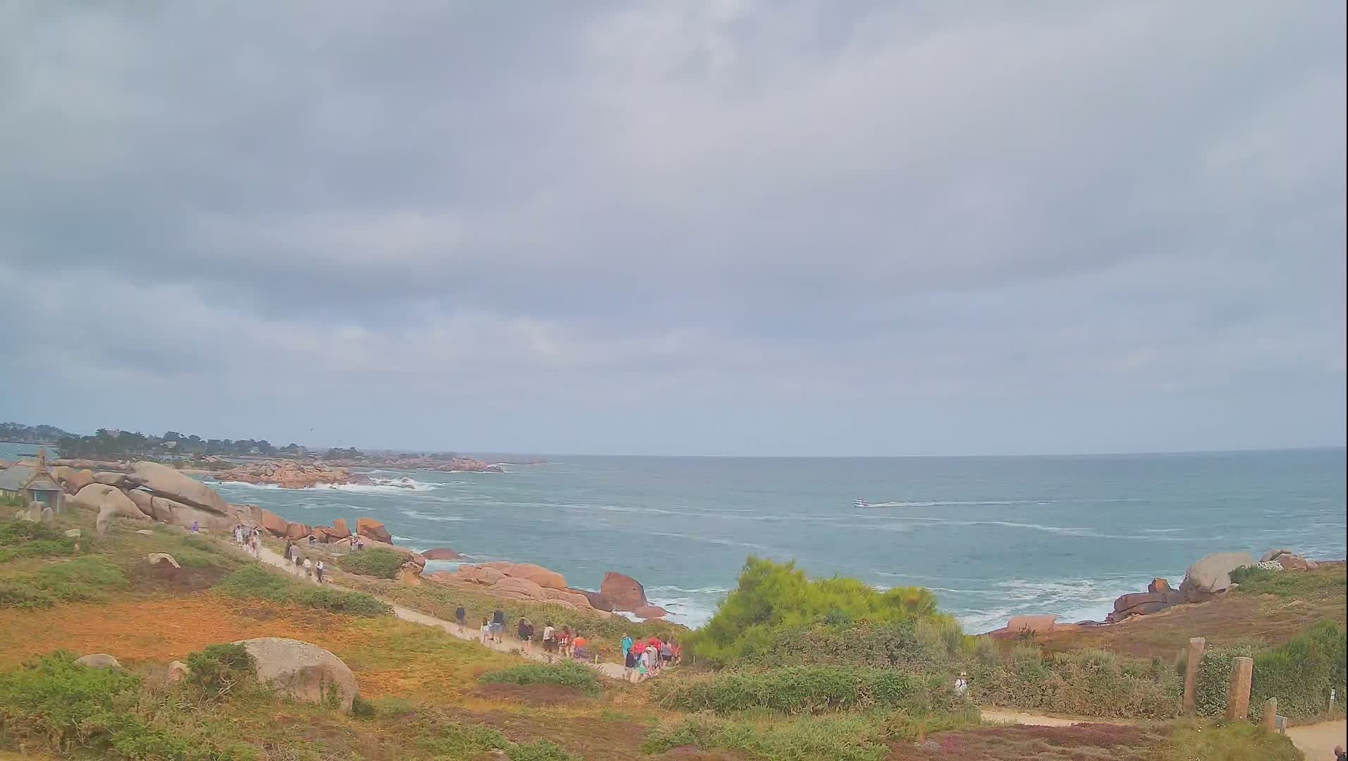 Perros-Guirec - Le Sentier des Douaniers Trekking( The Custom Path ) Live Cam -  Lannion, Cotes-d'Armor, Bretagne, France