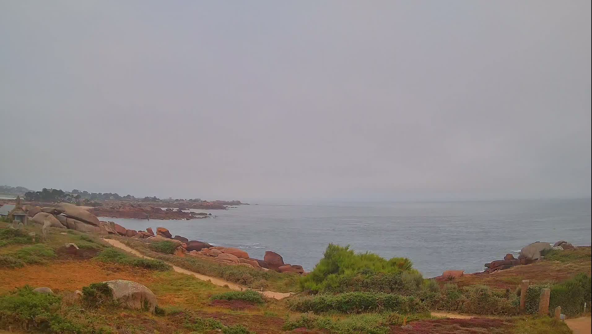 Perros-Guirec - Le Sentier des Douaniers Trekking( The Custom Path ) Live Cam -  Lannion, Cotes-d'Armor, Bretagne, France