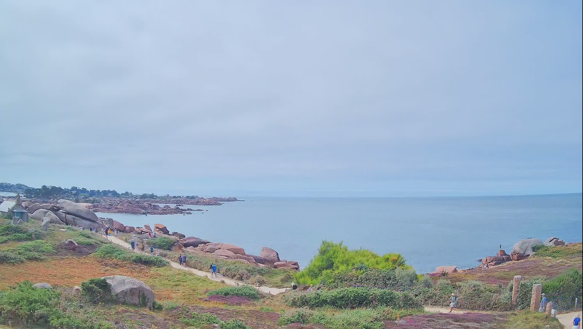 Perros-Guirec - Le Sentier des Douaniers Trekking( The Custom Path ) Live Cam -  Lannion, Cotes-d'Armor, Bretagne, France