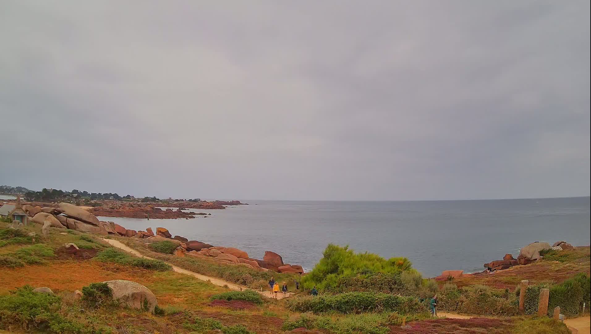 Perros-Guirec - Le Sentier des Douaniers Trekking( The Custom Path ) Live Cam -  Lannion, Cotes-d'Armor, Bretagne, France