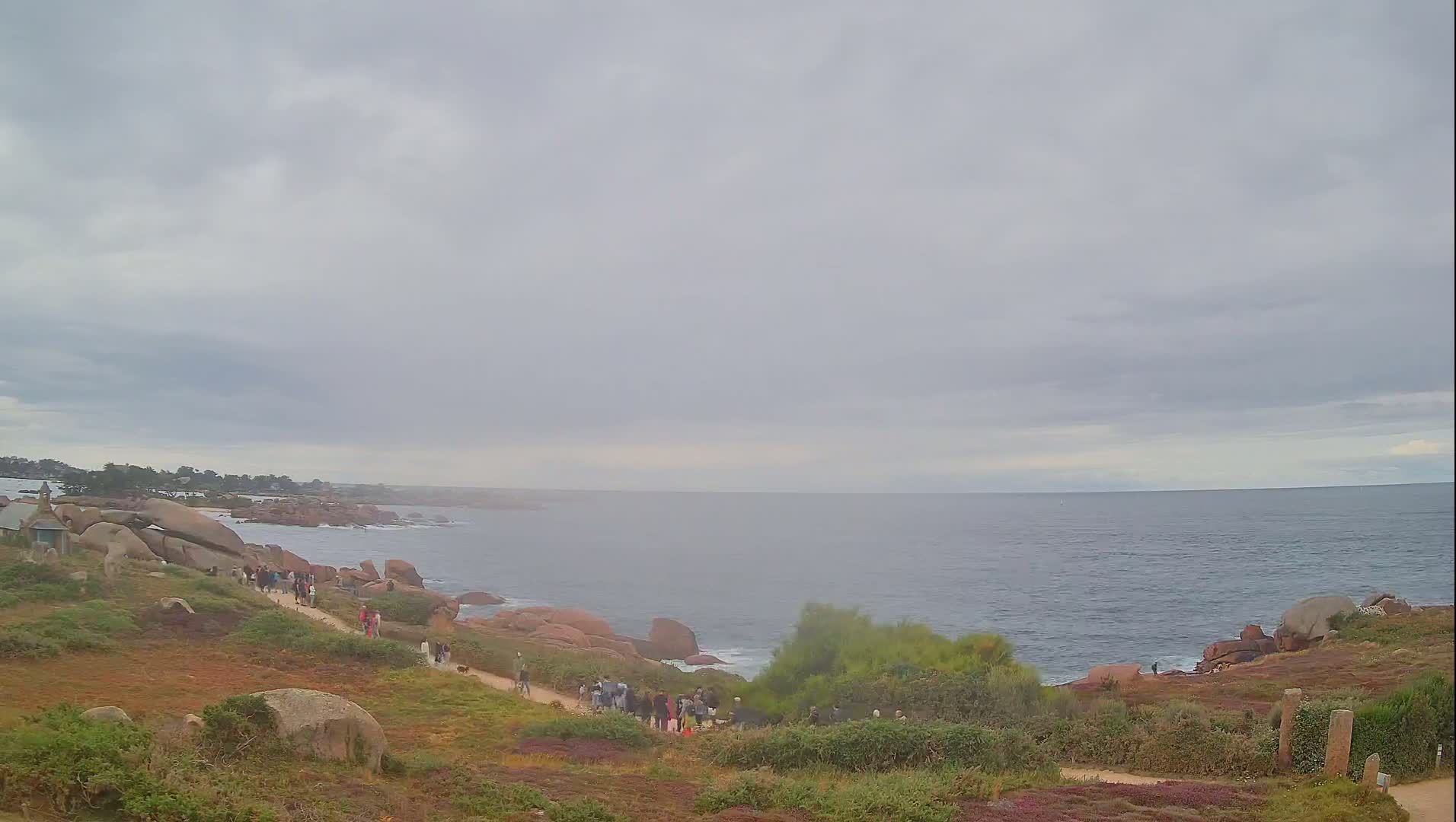 Perros-Guirec - Le Sentier des Douaniers Trekking( The Custom Path ) Live Cam -  Lannion, Cotes-d'Armor, Bretagne, France