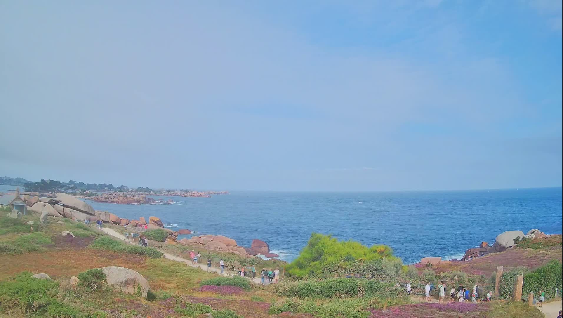 Perros-Guirec - Le Sentier des Douaniers Trekking( The Custom Path ) Live Cam -  Lannion, Cotes-d'Armor, Bretagne, France