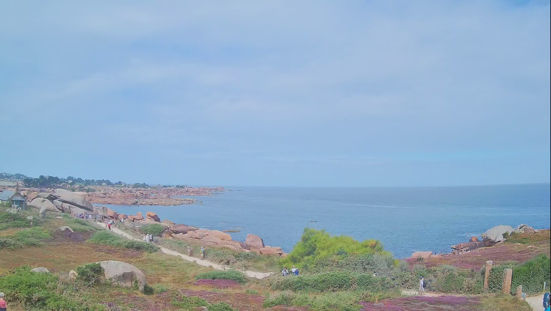 Perros-Guirec - Le Sentier des Douaniers Trekking( The Custom Path ) Live Cam -  Lannion, Cotes-d'Armor, Bretagne, France