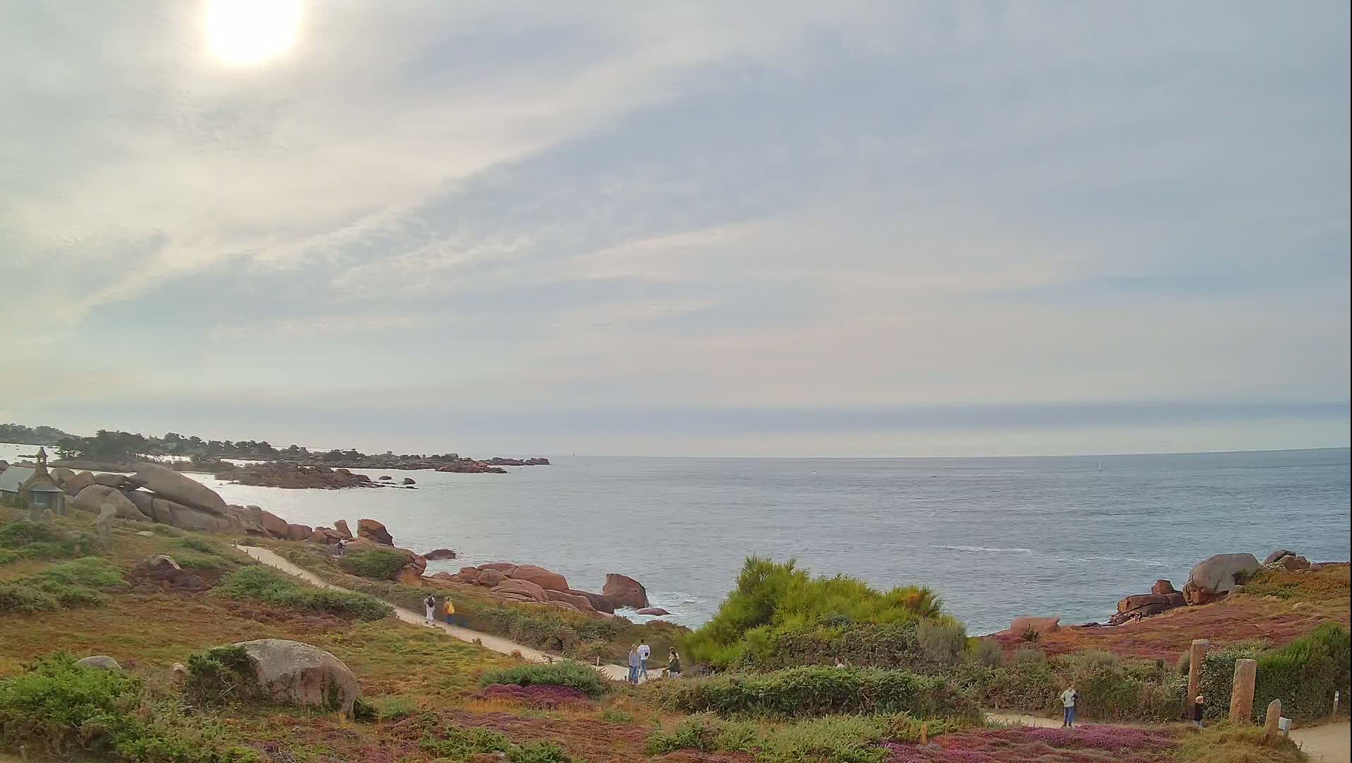 Perros-Guirec - Le Sentier des Douaniers Trekking( The Custom Path ) Live Cam -  Lannion, Cotes-d'Armor, Bretagne, France