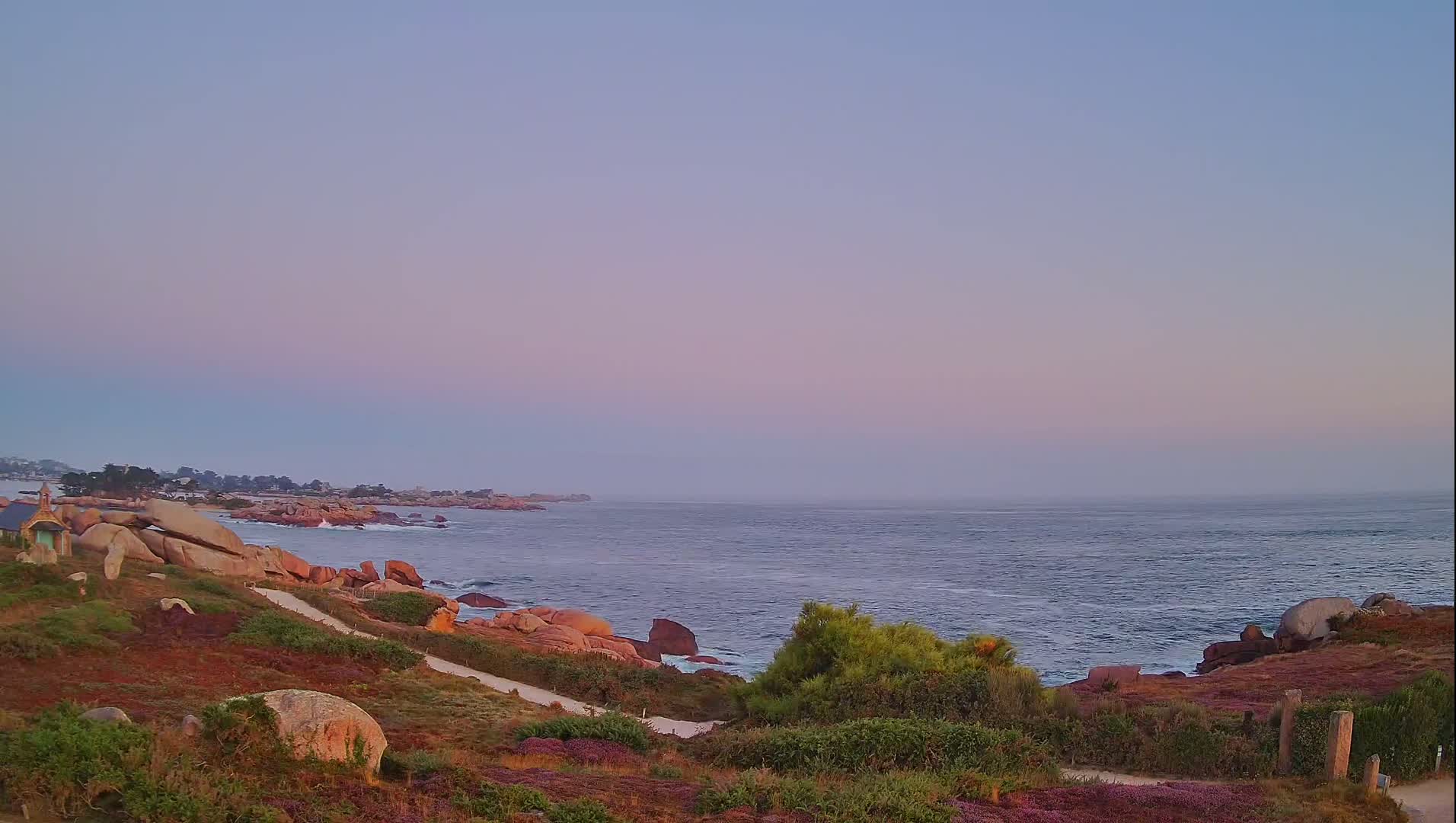 Perros-Guirec - Le Sentier des Douaniers Trekking( The Custom Path ) Live Cam -  Lannion, Cotes-d'Armor, Bretagne, France