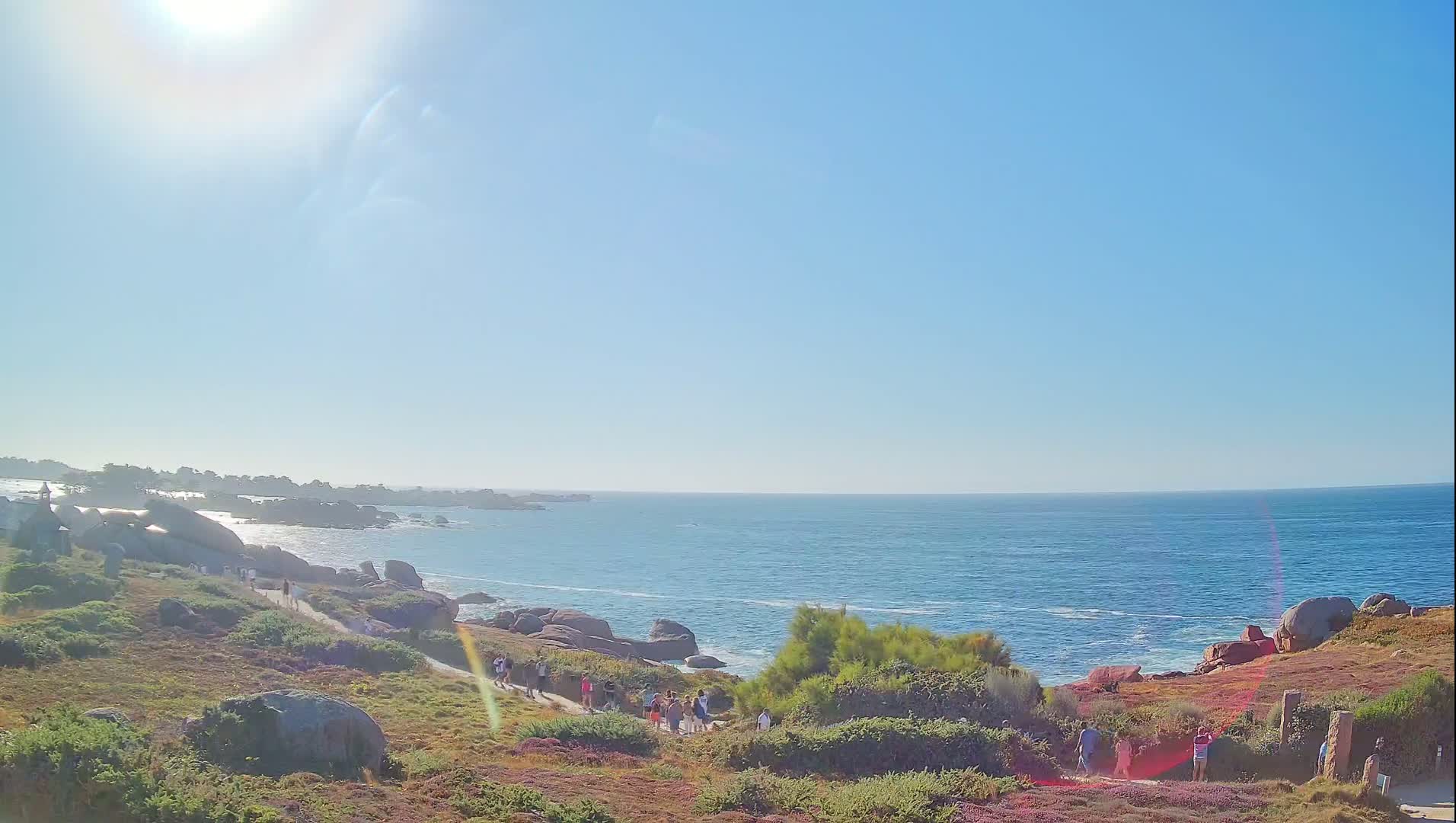 Perros-Guirec - Le Sentier des Douaniers Trekking( The Custom Path ) Live Cam -  Lannion, Cotes-d'Armor, Bretagne, France