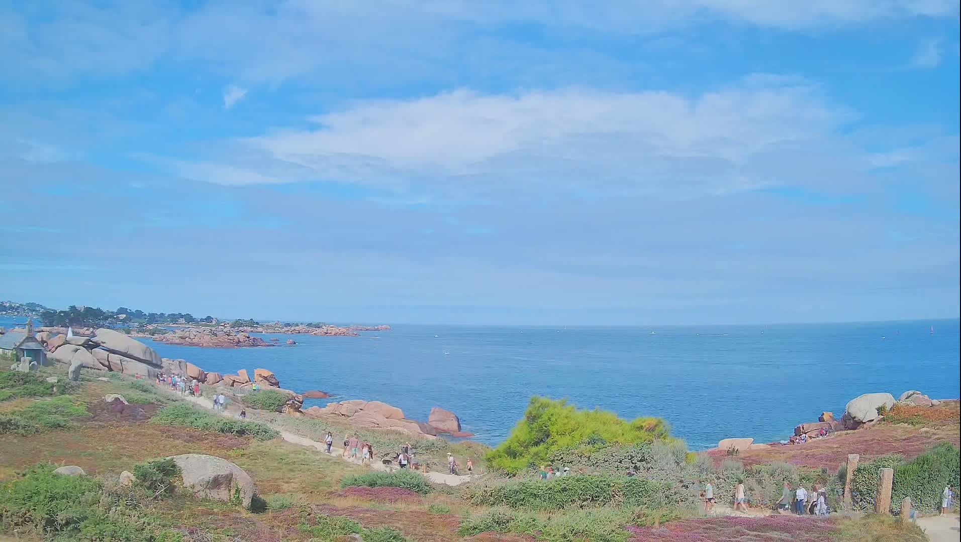 Perros-Guirec - Le Sentier des Douaniers Trekking( The Custom Path ) Live Cam -  Lannion, Cotes-d'Armor, Bretagne, France
