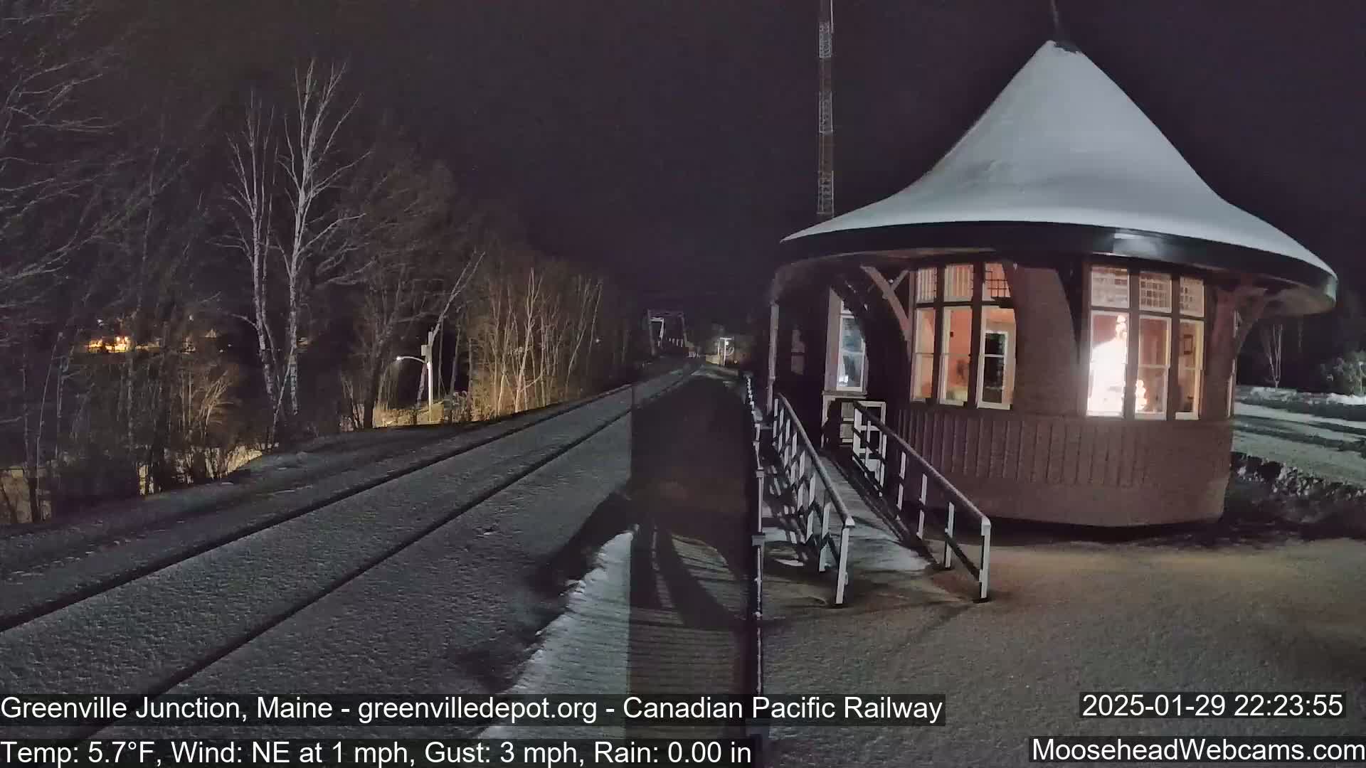 Canadian Pacific Railway , Live Cam , Greenville Junction - Greenville , Maine ,USA