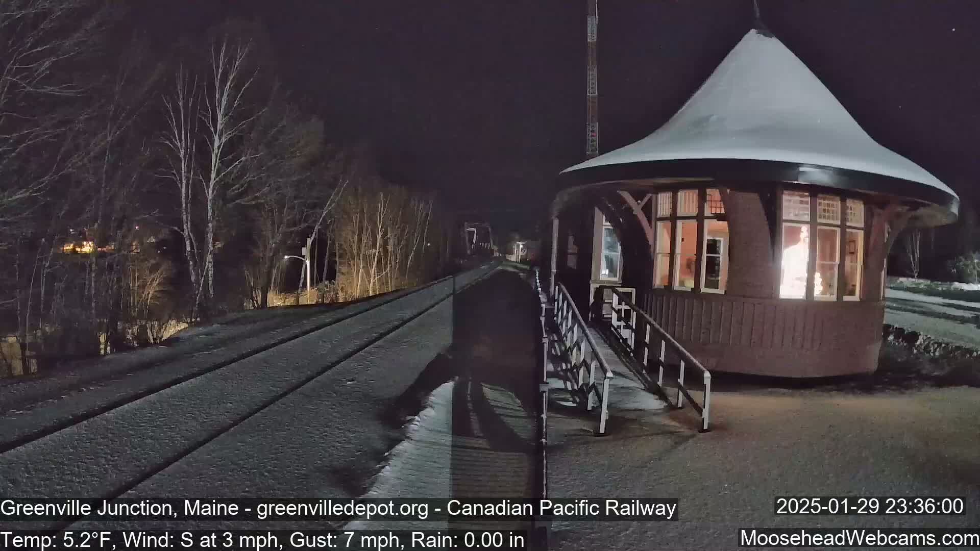 Canadian Pacific Railway , Live Cam , Greenville Junction - Greenville , Maine ,USA