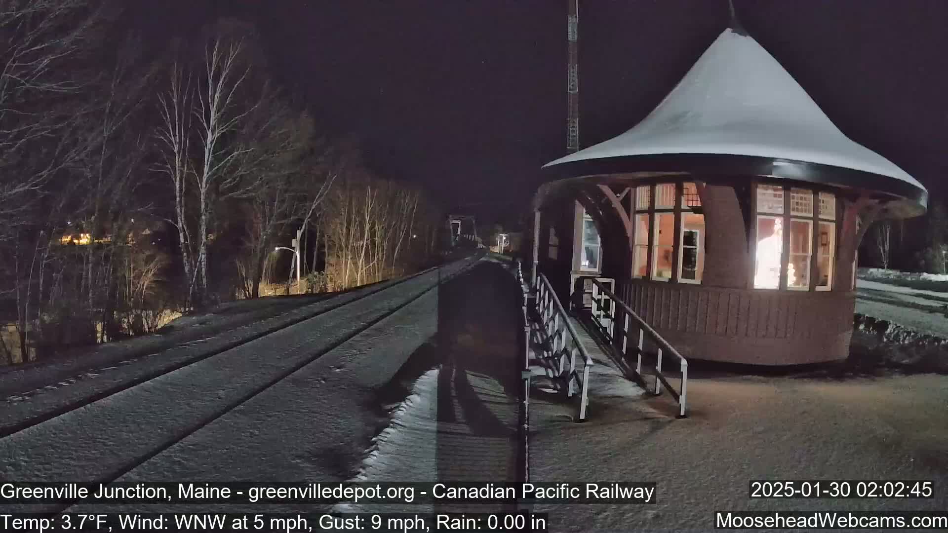 Canadian Pacific Railway , Live Cam , Greenville Junction - Greenville , Maine ,USA
