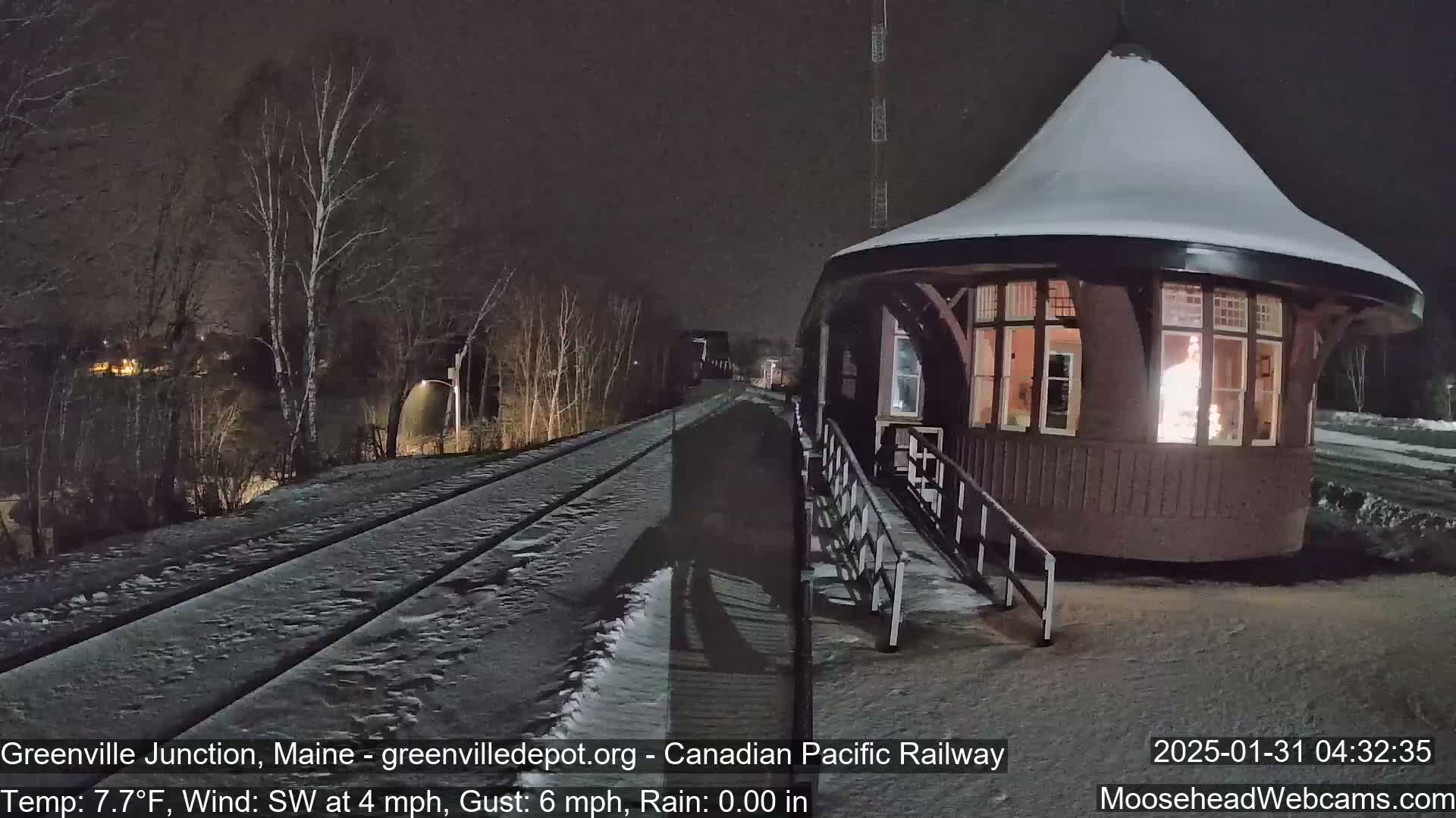 Canadian Pacific Railway , Live Cam , Greenville Junction - Greenville , Maine ,USA
