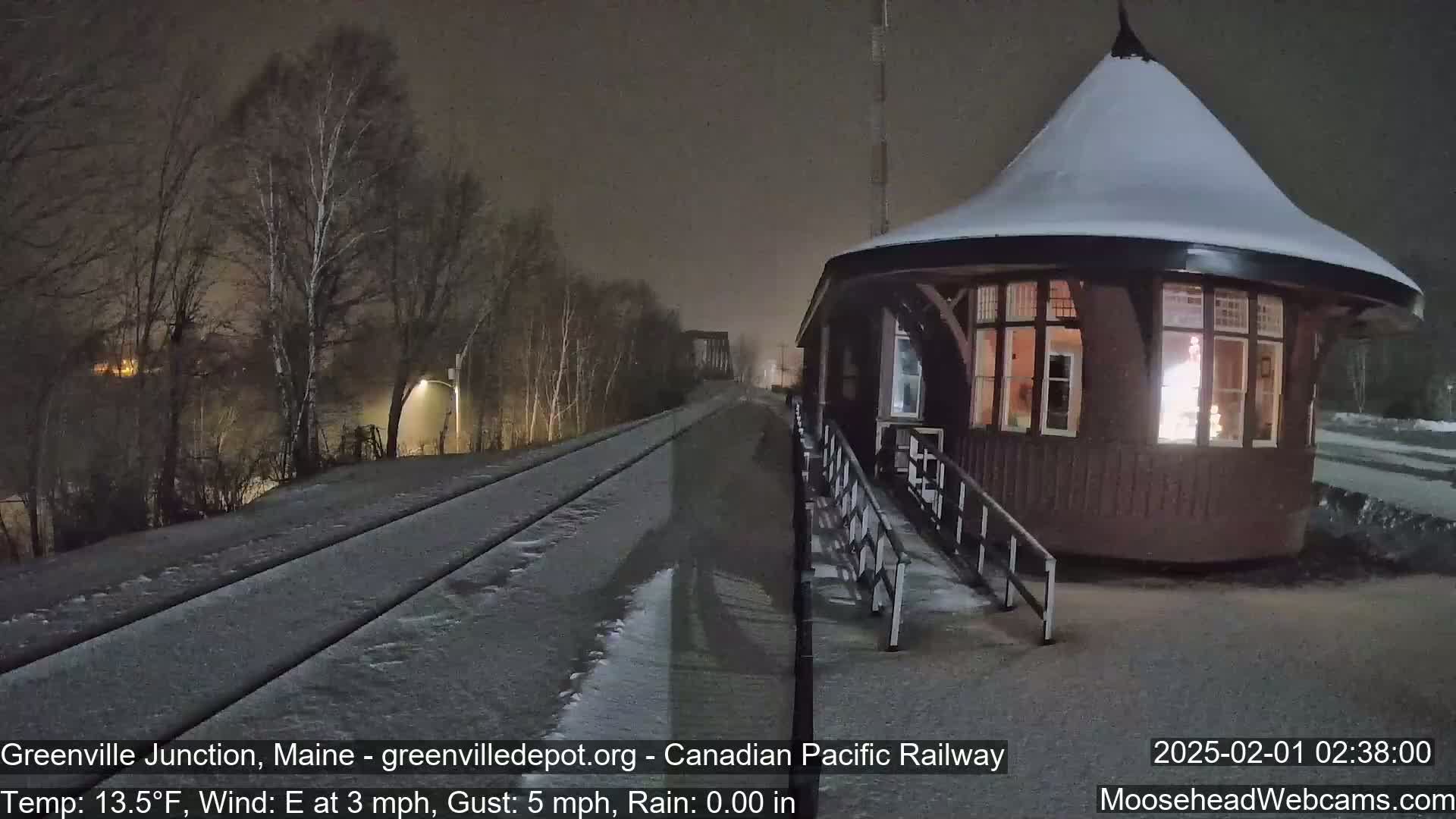 Canadian Pacific Railway , Live Cam , Greenville Junction - Greenville , Maine ,USA