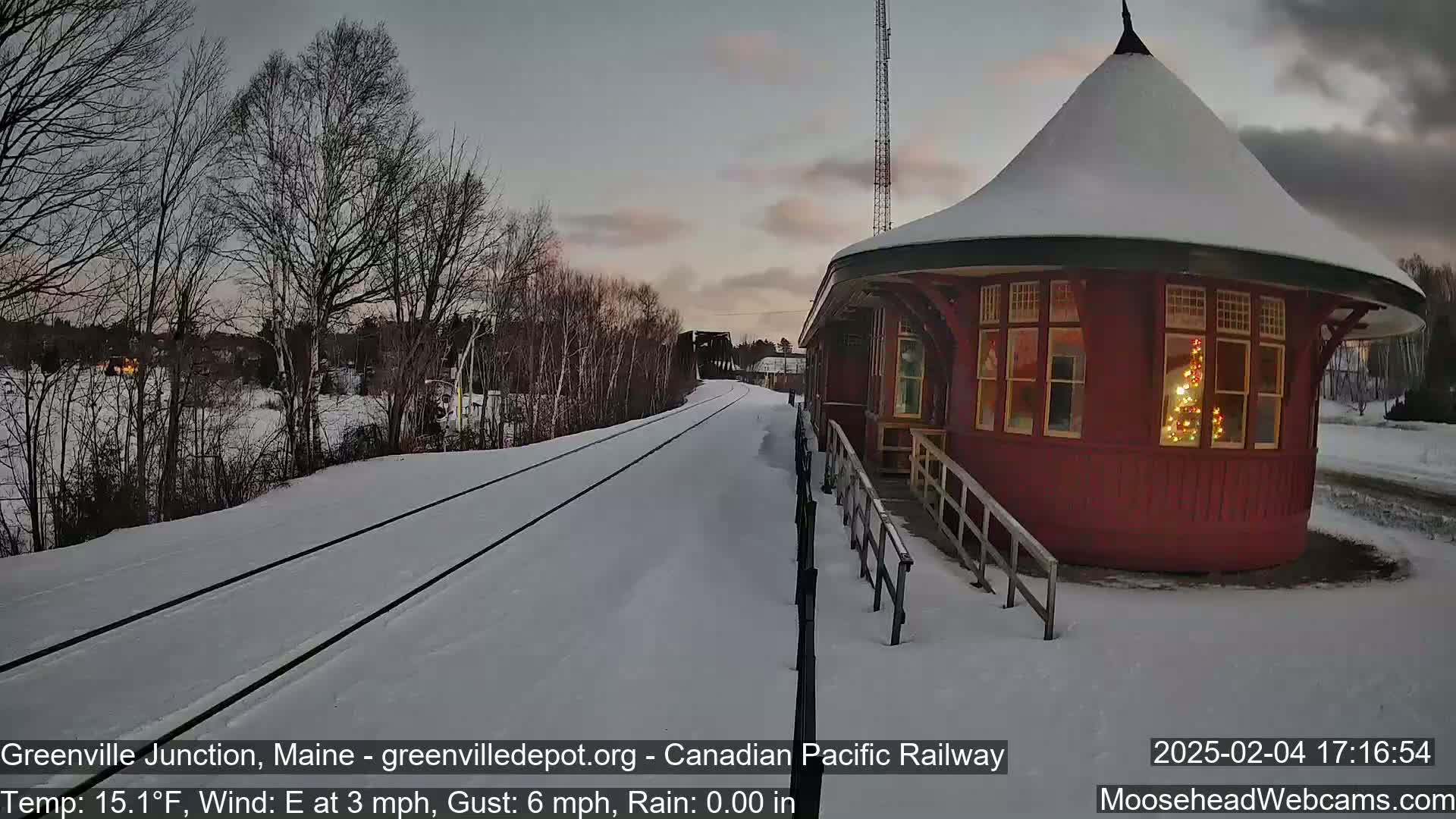Canadian Pacific Railway , Live Cam , Greenville Junction - Greenville , Maine ,USA