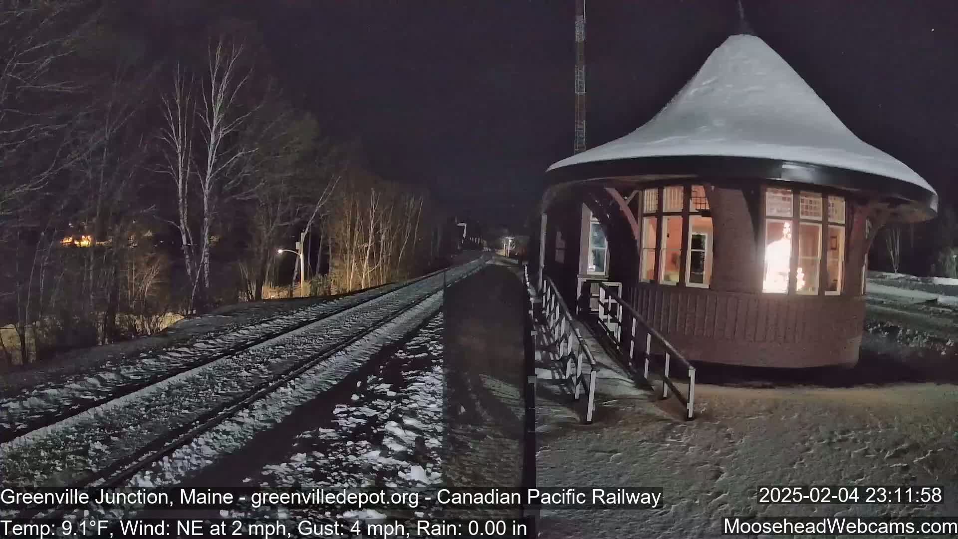Canadian Pacific Railway , Live Cam , Greenville Junction - Greenville , Maine ,USA