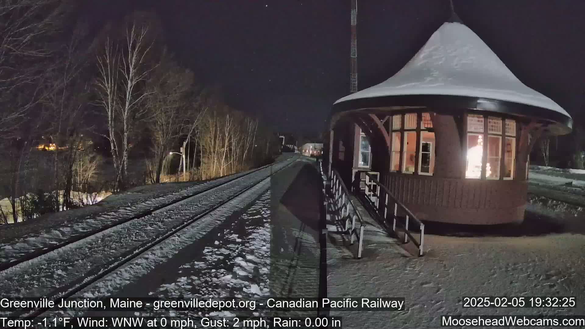 Canadian Pacific Railway , Live Cam , Greenville Junction - Greenville , Maine ,USA