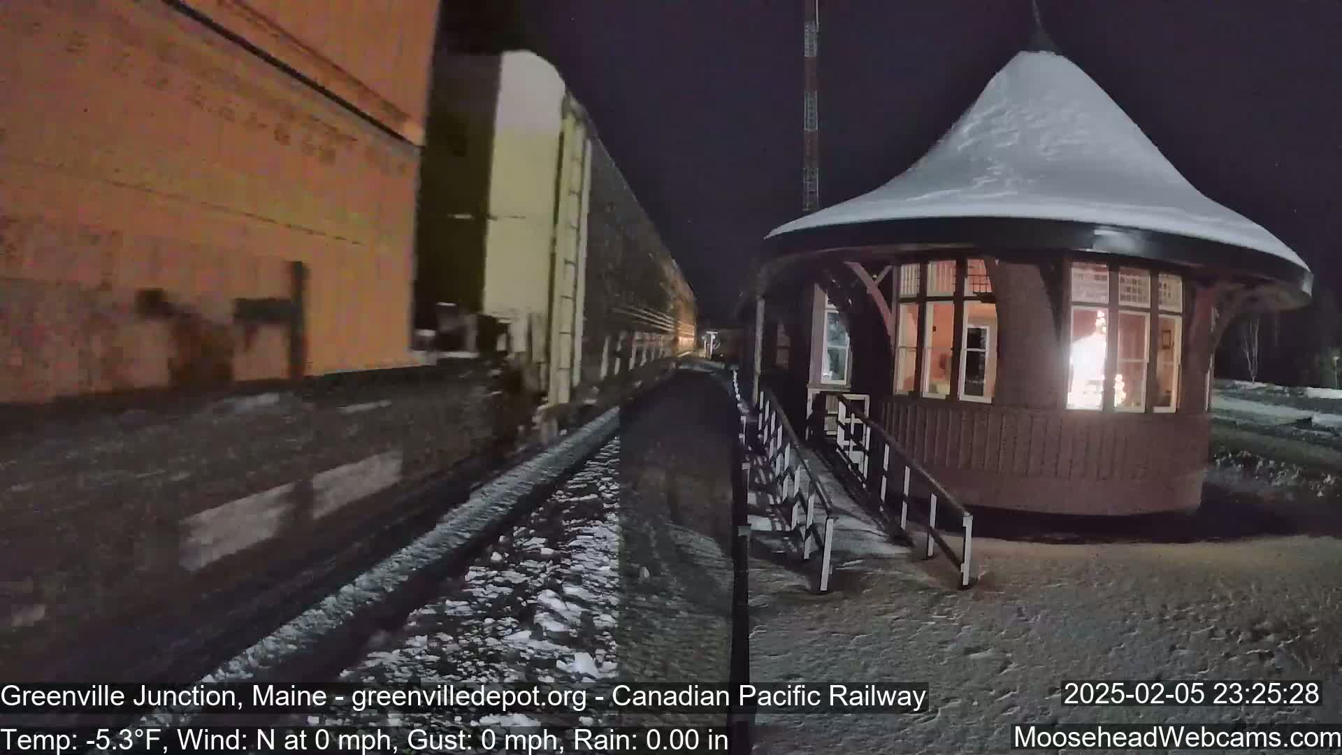 Canadian Pacific Railway , Live Cam , Greenville Junction - Greenville , Maine ,USA